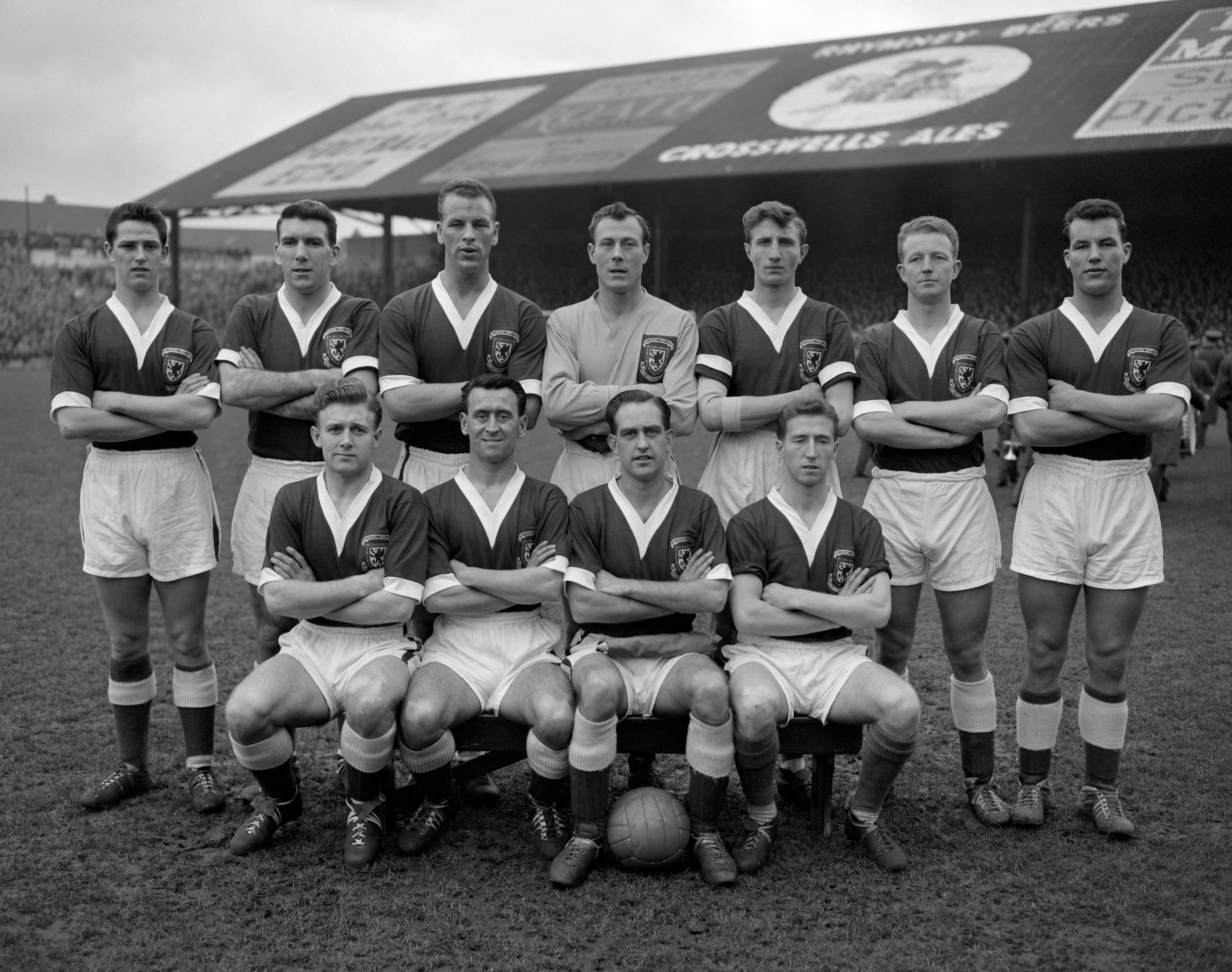 The Wales team who beat Israel in their World Cup eliminator in Cardiff in February 1958 (PA)