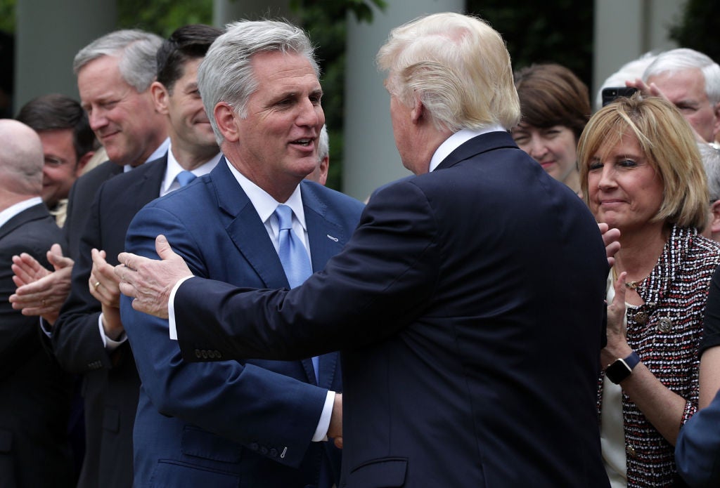 Kevin McCarthy and Donald Trump in 2017