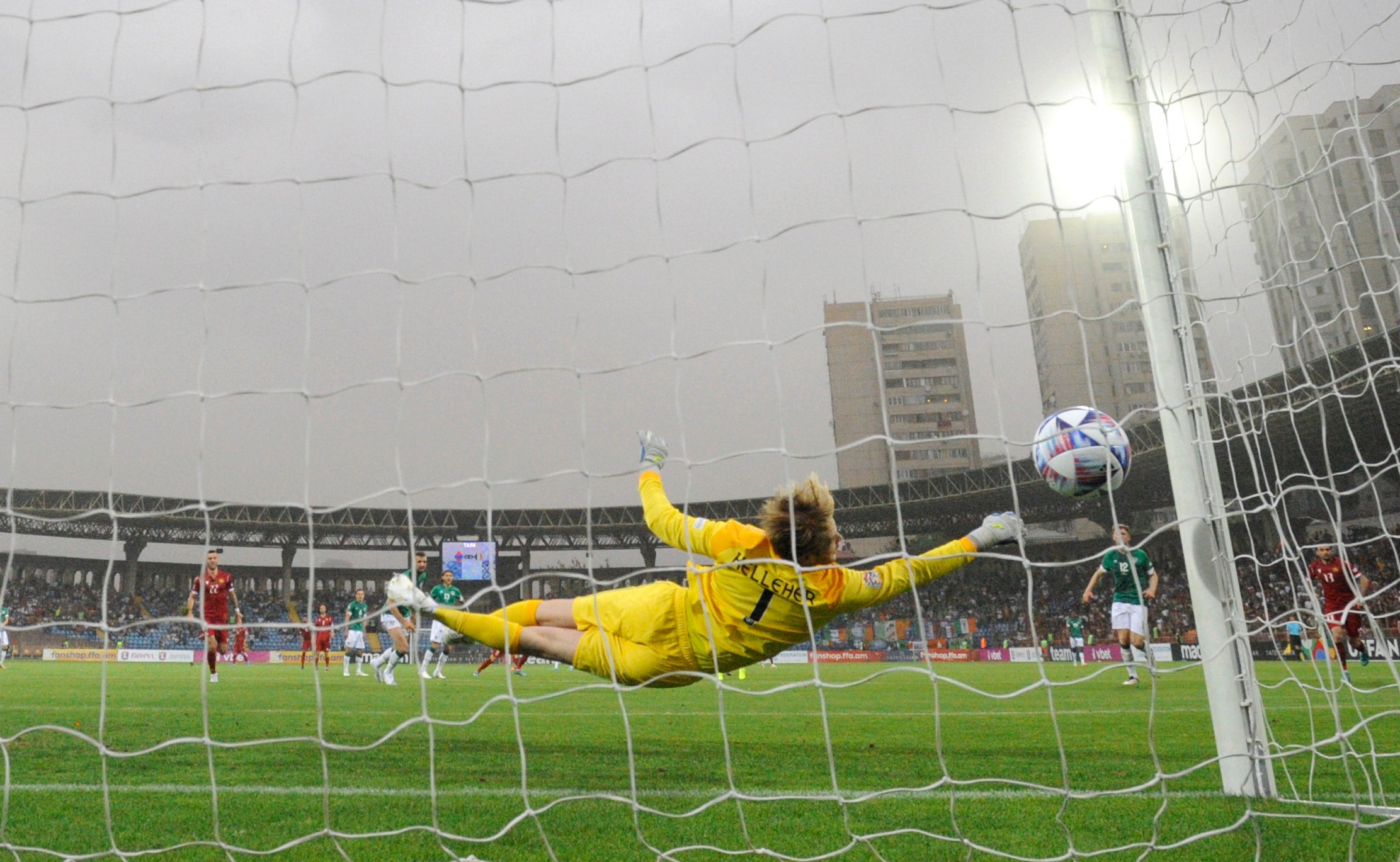 Eduard Spertsyan’s goal in Yerevan was enough to hand the hosts a 1-0 victory (Hakob Berberyan/AP)