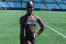 NFL’s first openly transgender cheerleader Justine Lindsay speaks out about signing with Carolina Panthers
