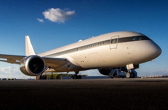 The Boeing plane owned by Russian oligarch Roman Abramovich