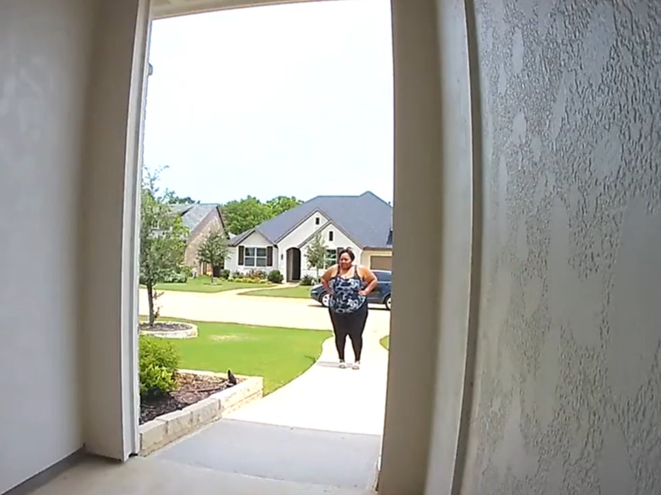 A campaigner for Texas governor Greg Abbott claims she was fired after Ring camera footage captured her laughing at him