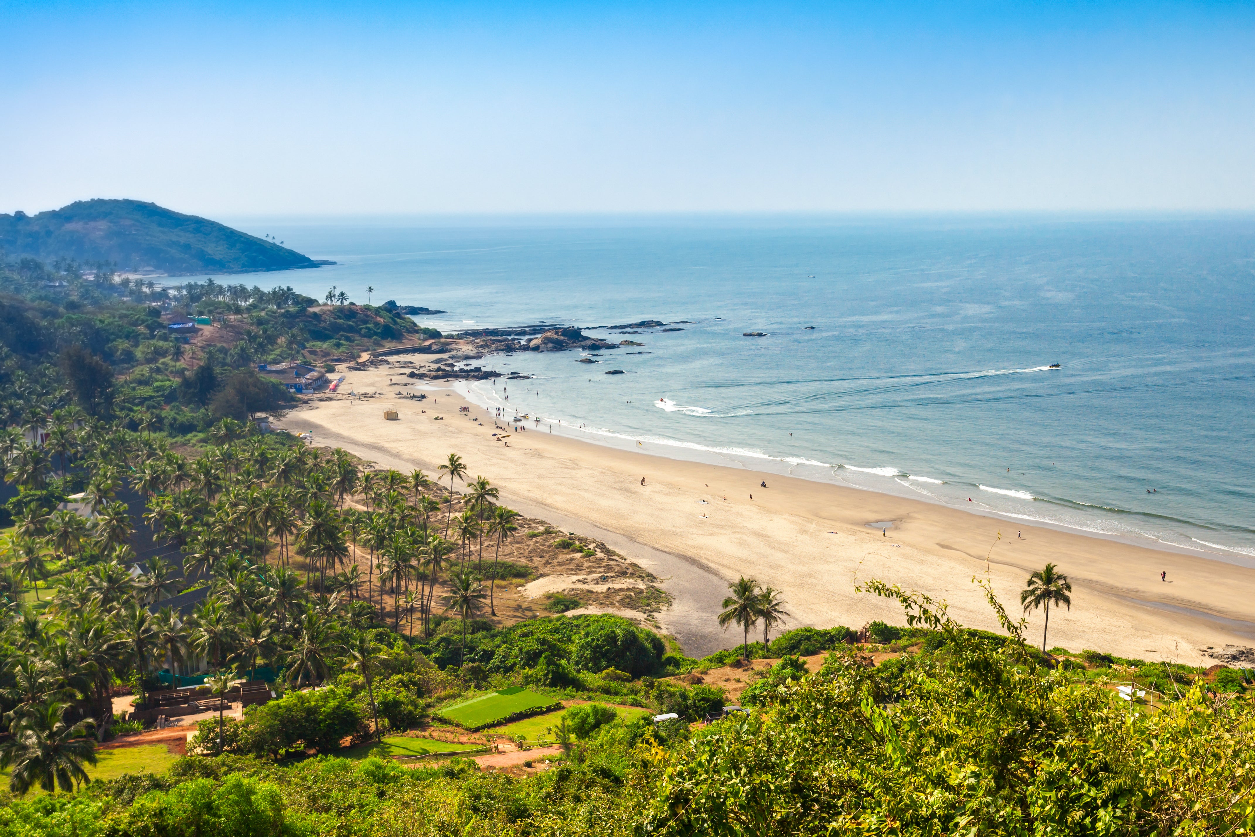 North Goa is popular tourist location with attractive tropical beaches