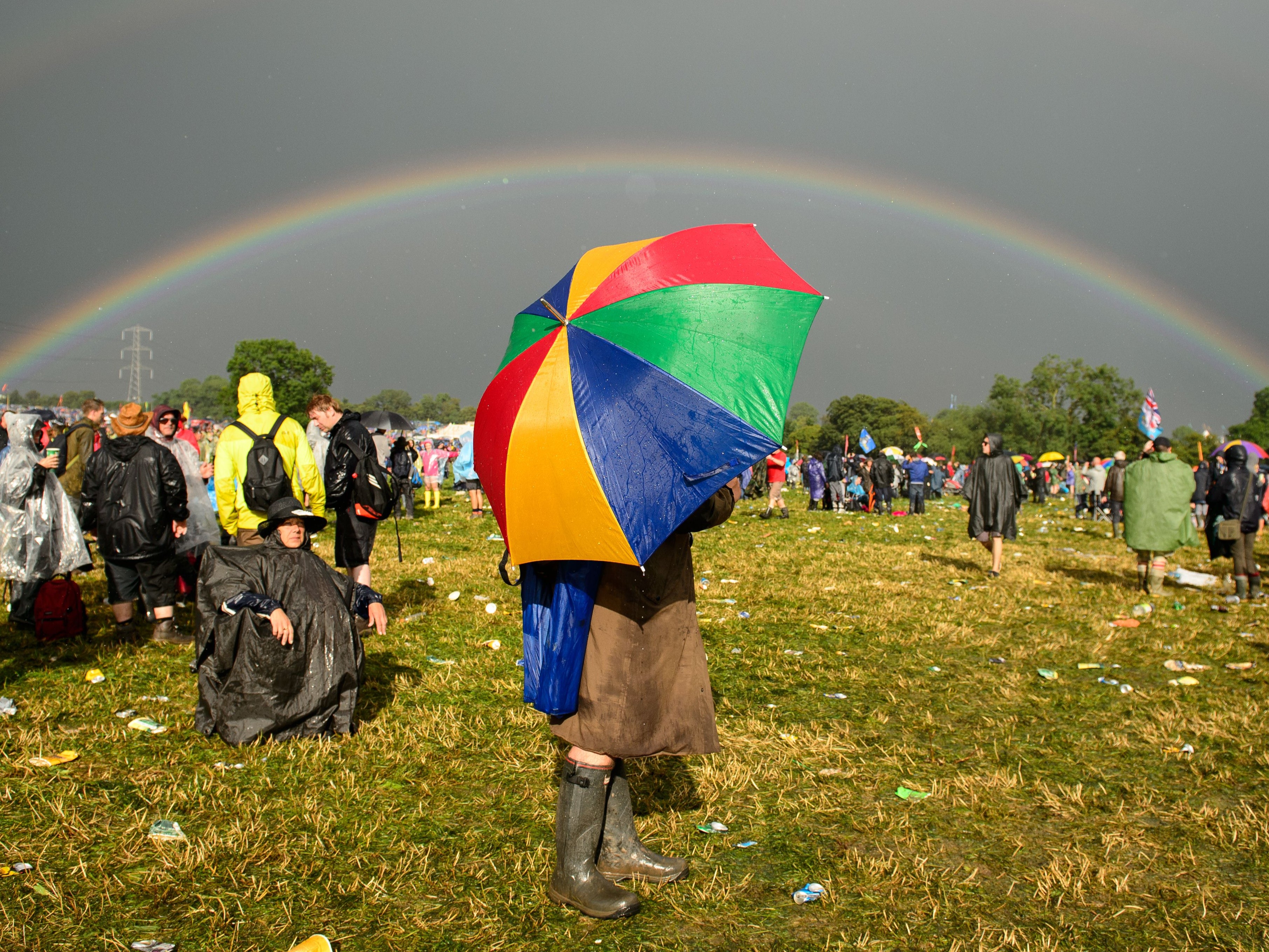 Glastonbury festival photographed in 2014