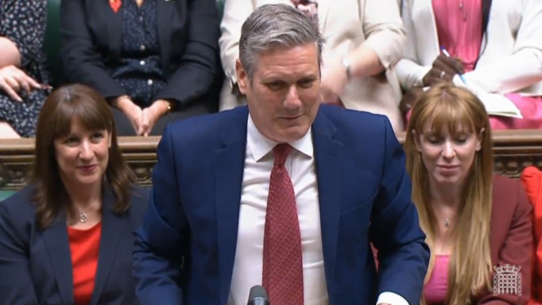 Labour leader Sir Keir Starmer speaks at PMQs (House of Commons/PA)