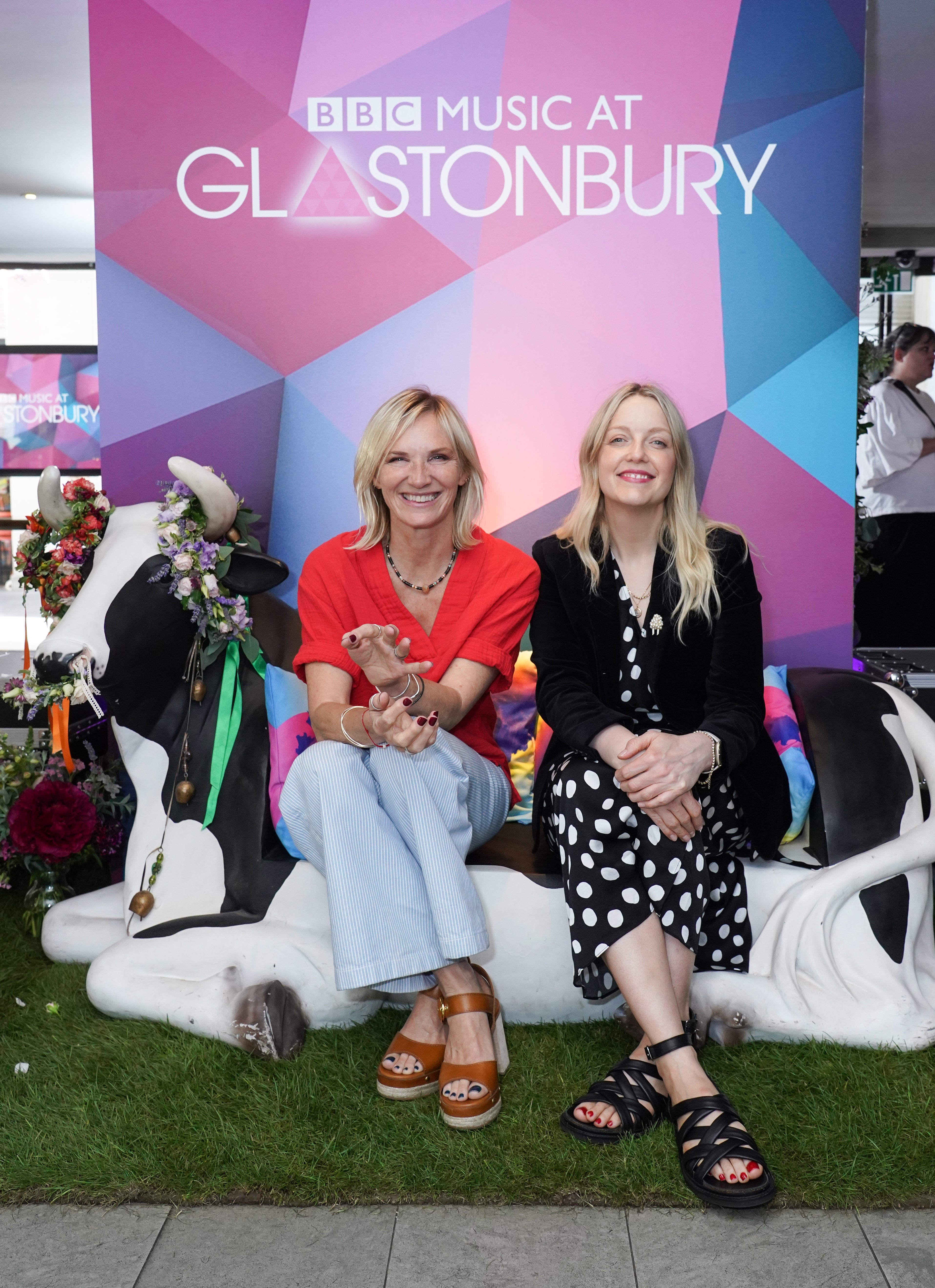 Whiley and Lauren Laverne at Glastonbury Festival