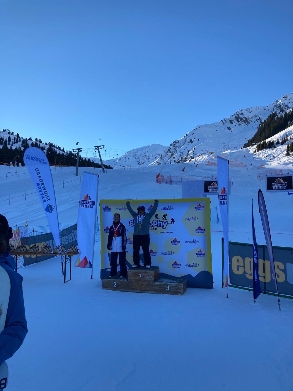 Nina Sparks winning first place at a Europa Cup Slalom in December 2021 (Collect/PA Real Life)