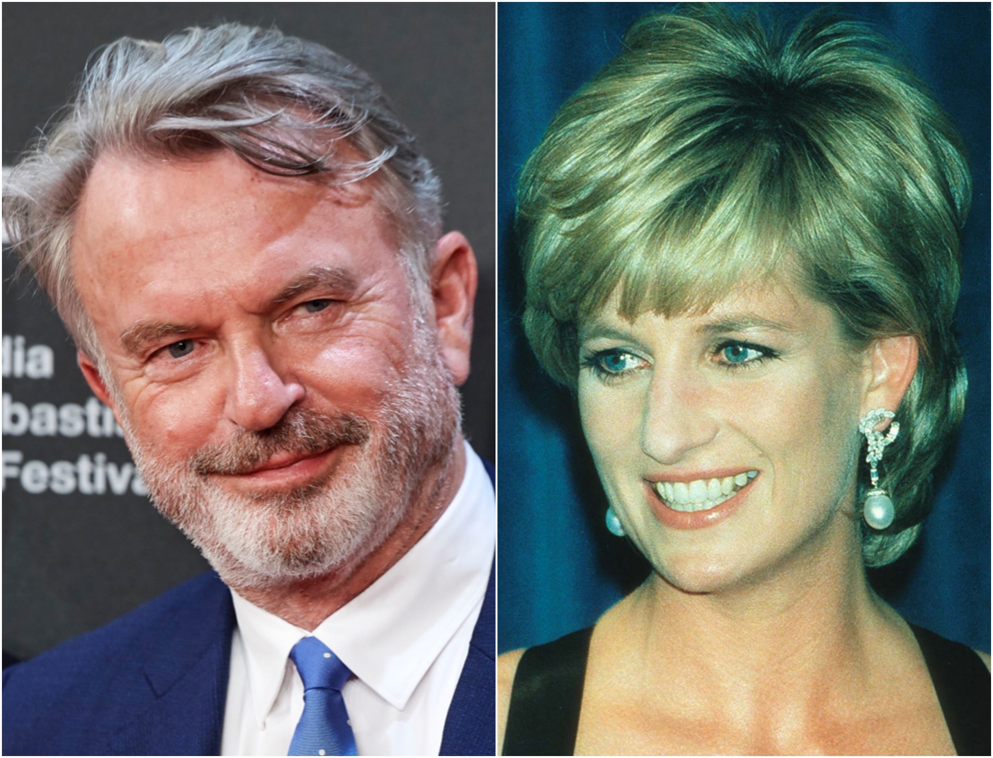 Sam Neill and Princess Diana