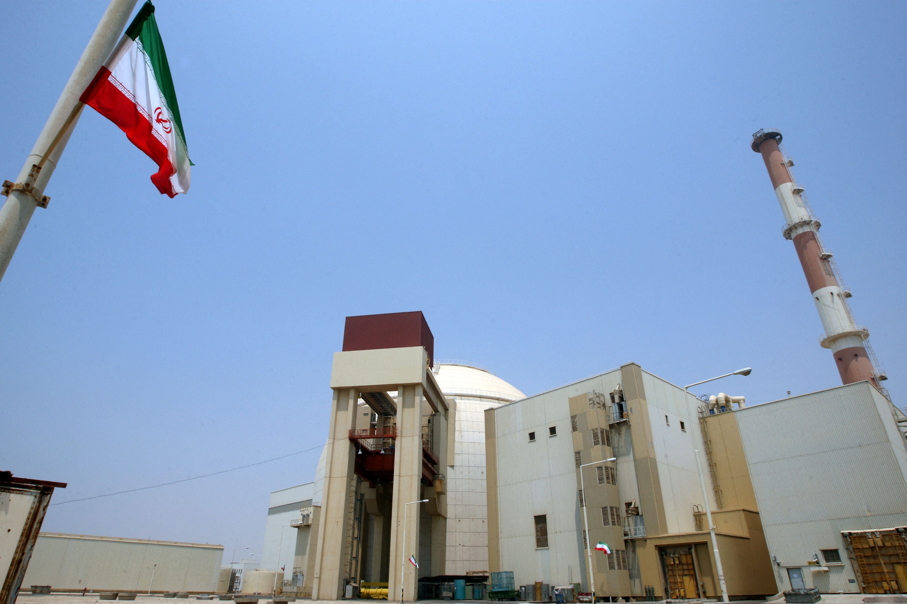 The reactor building at the Russian-built Bushehr nuclear power plant in southern Iran