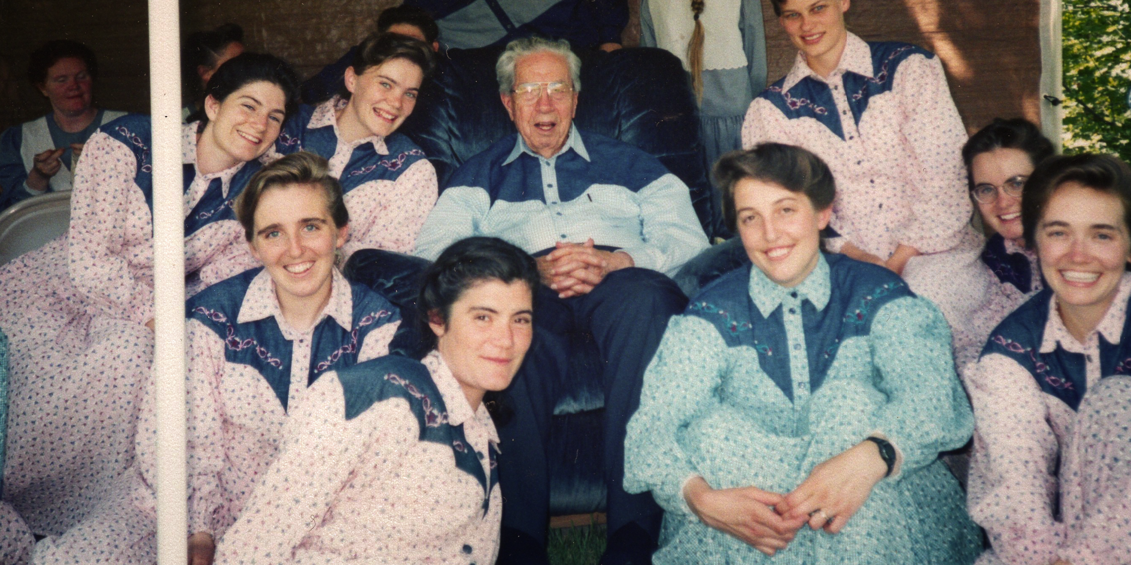 Rulon Jeffs (center) was the FLDS’s ‘prophet’ until Warren Jeffs took over