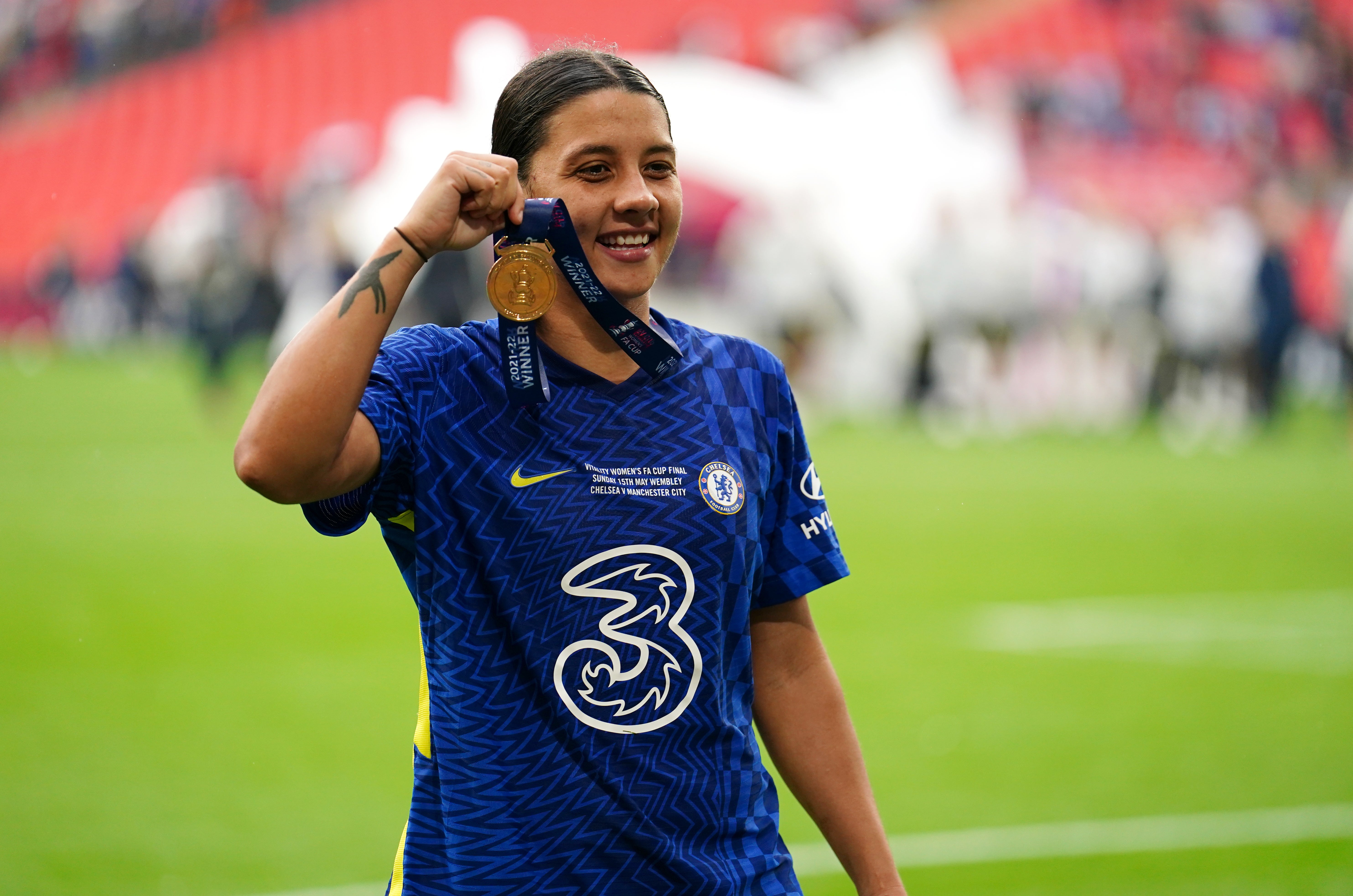 Sam Kerr helped Chelsea to a domestic Double last season (Mike Egerton/PA)