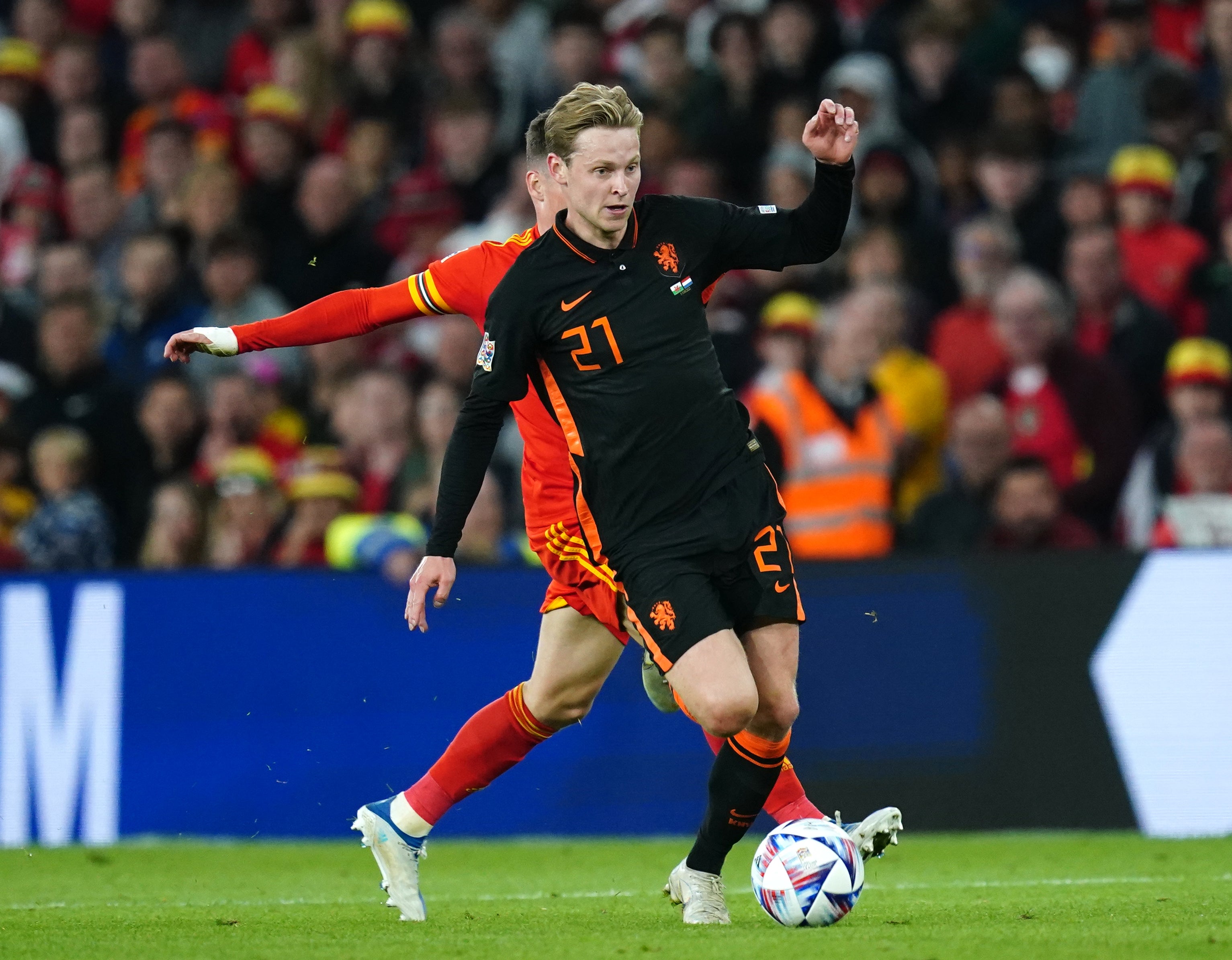 Holland midfielder Frenkie de Jong has been linked with a move to Manchester United this summer (David Davies/PA)