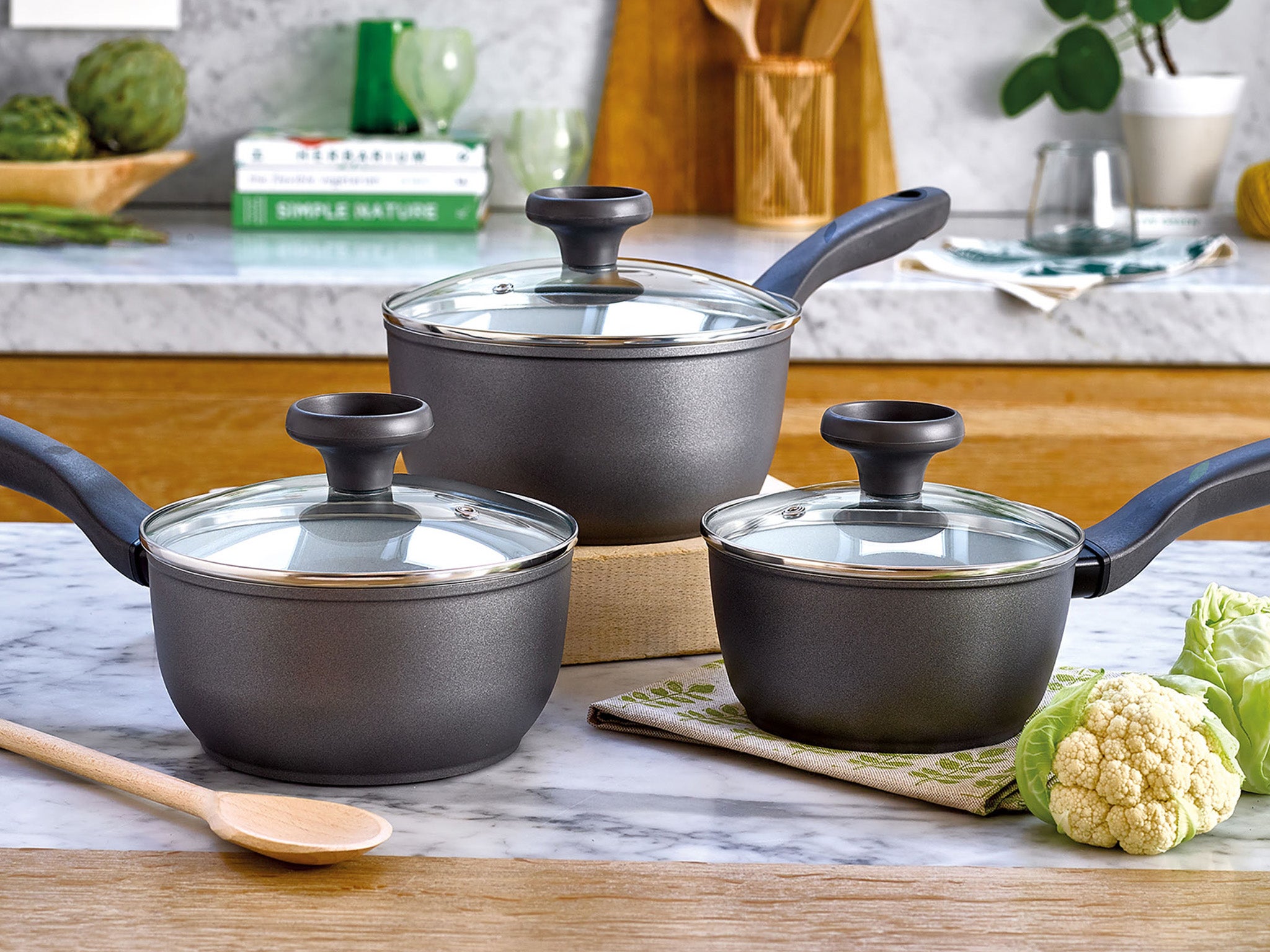 Prestige earth pan 3-piece non-stick saucepan set 