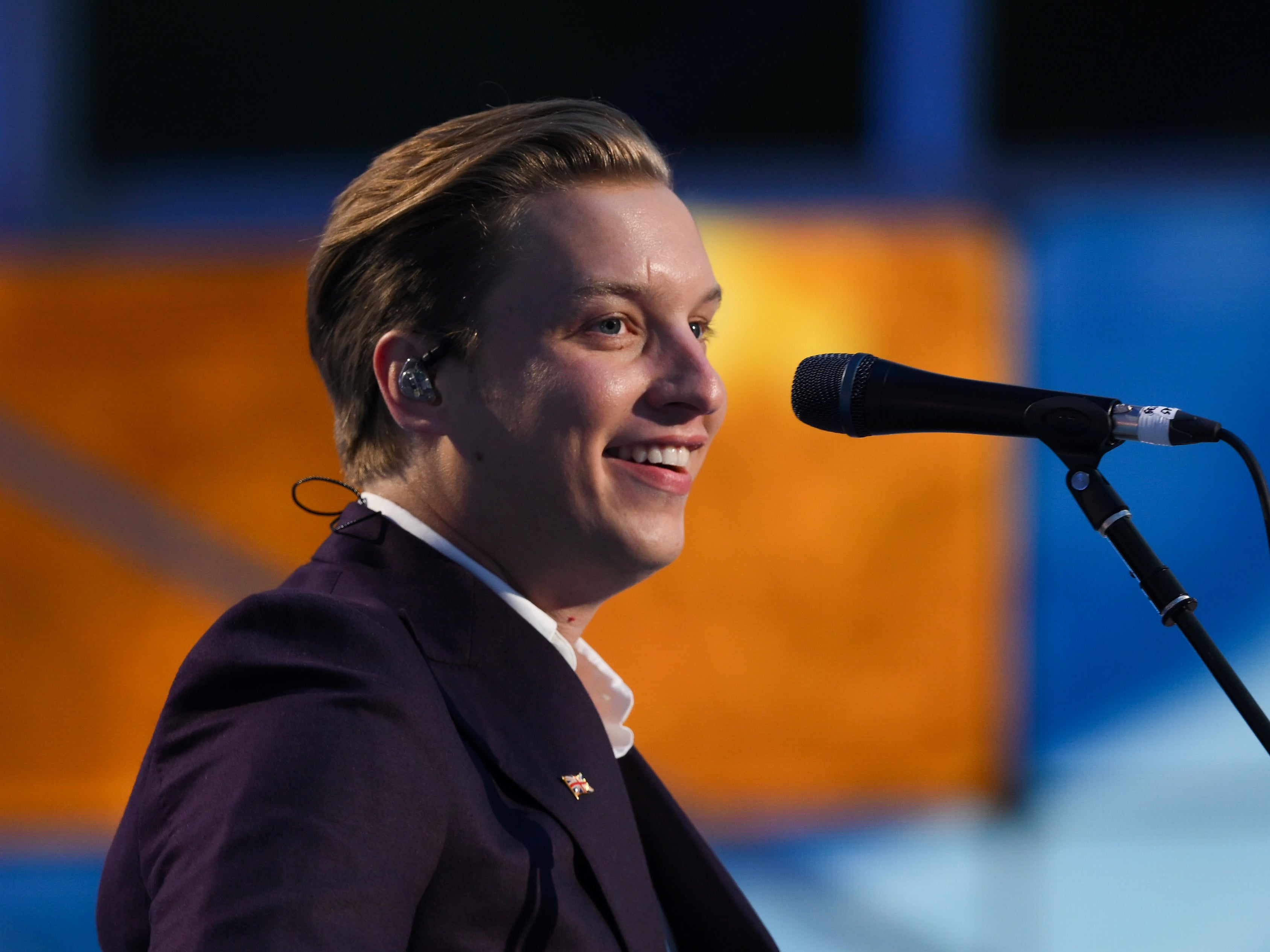 George Ezra performing at the Queen’s jubilee concert