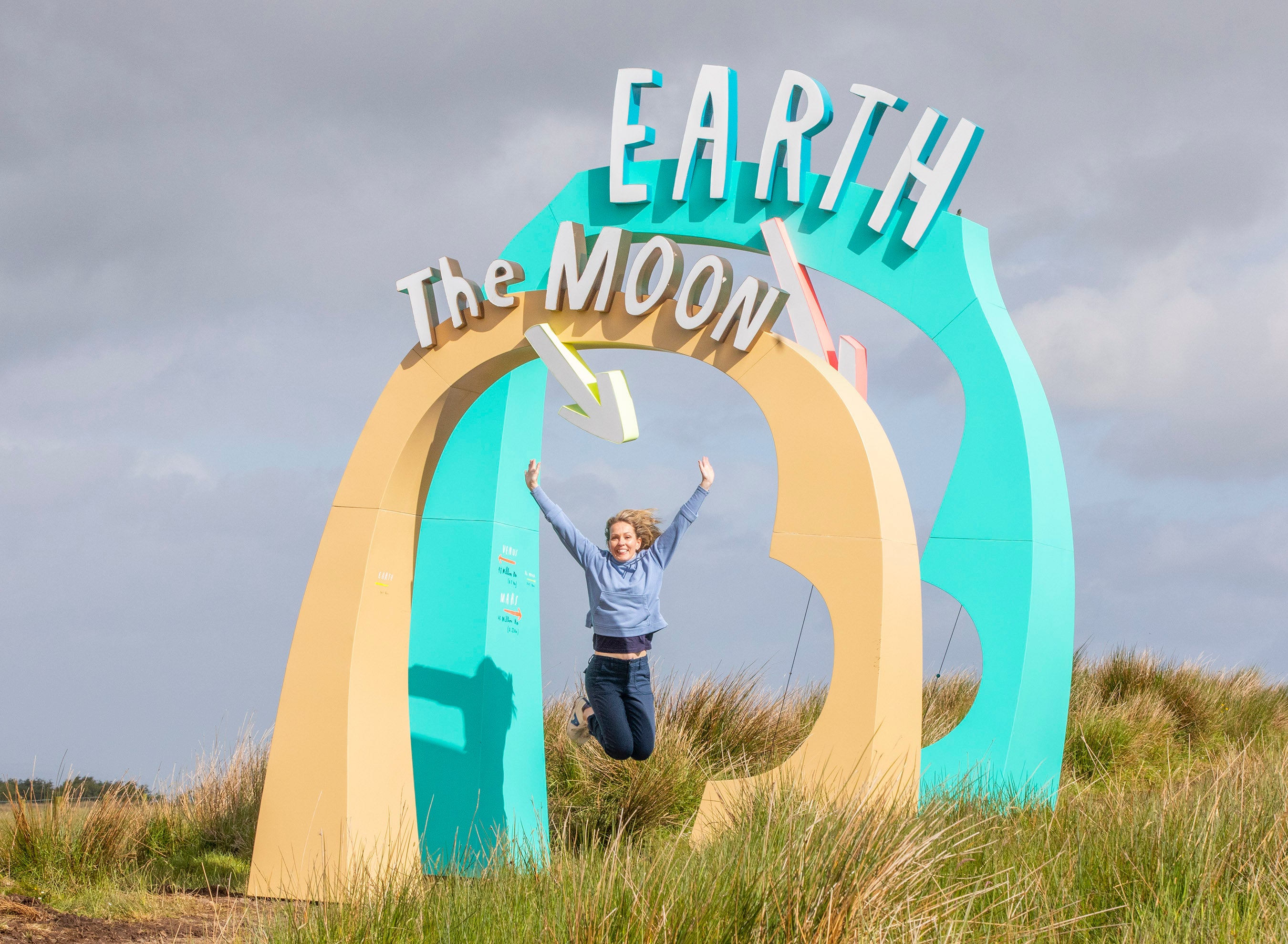 The sculptures have been installed above Belfast