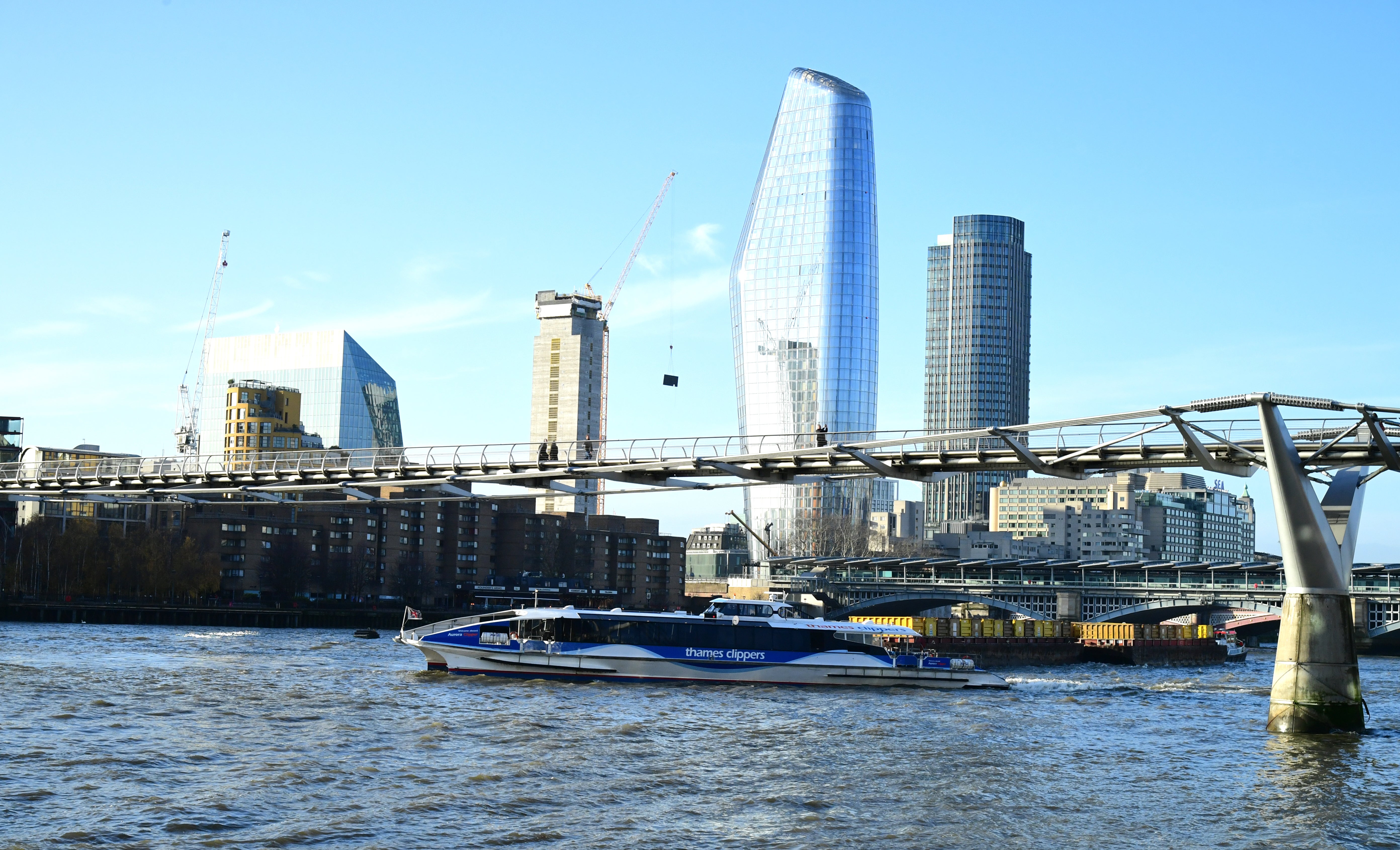 The Millennium Bridge in London.