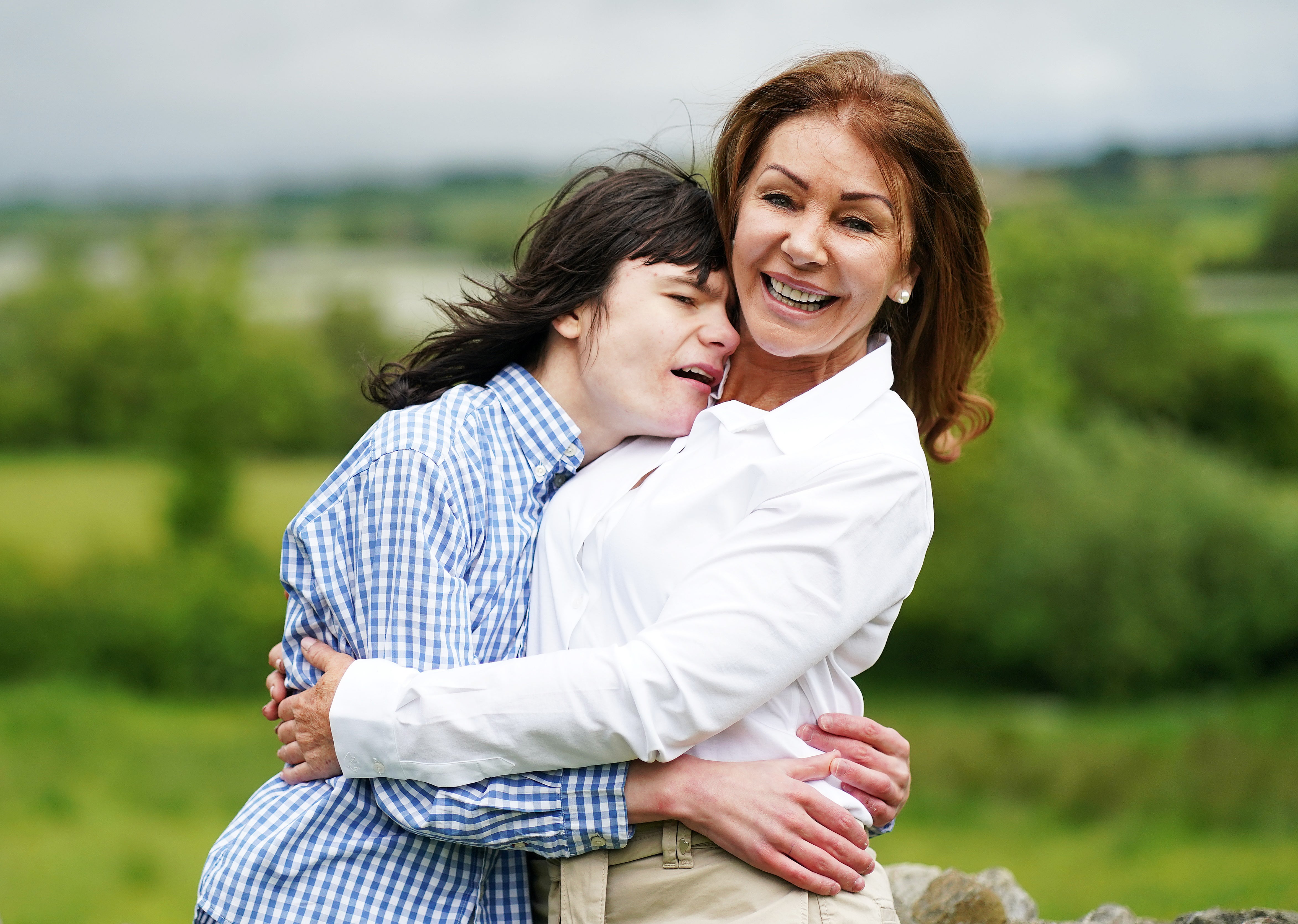 Charlotte Caldwell and her son Billy, 16, who played a key role in the campaign to change the law to allow the prescription of medical cannabis for some conditions (Brian Lawless/PA)