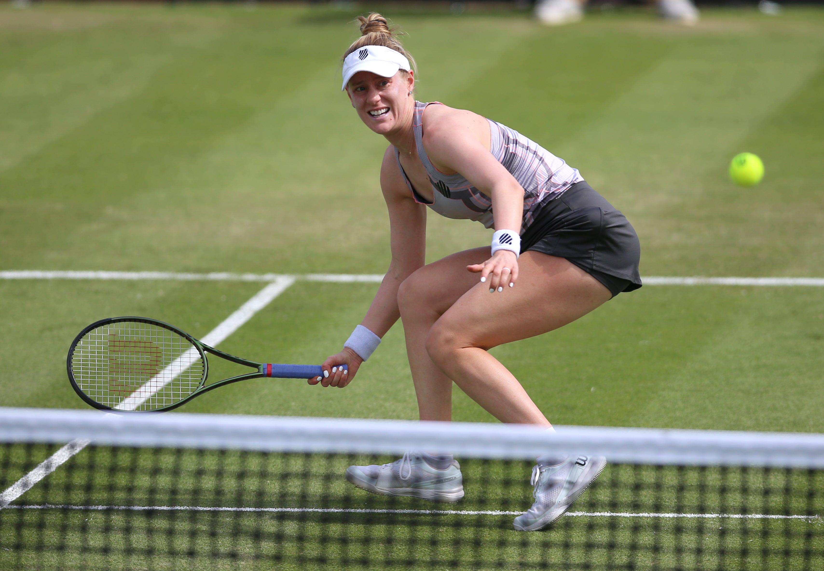 Alison Riske booked her place in the Rothesay Open final in Nottingham with a three-set win over Viktorija Golubic (Nigel French/PA)