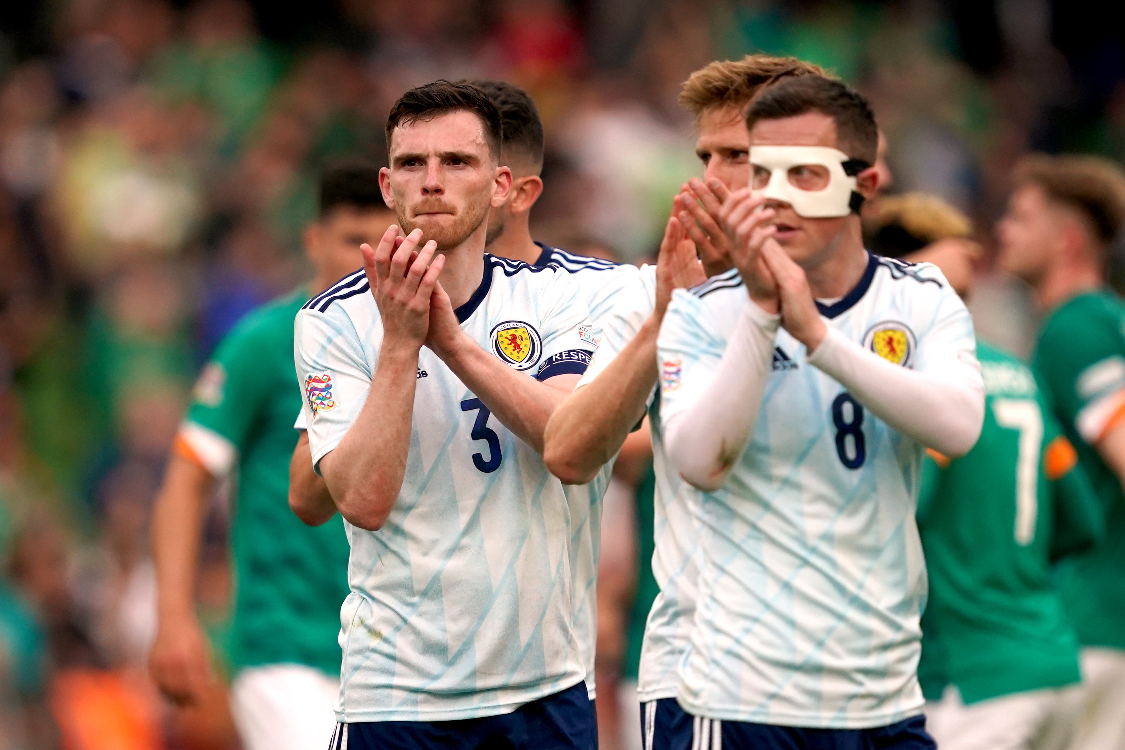 Scotland were left facing up to a heavy defeat (Brian Lawless/PA).