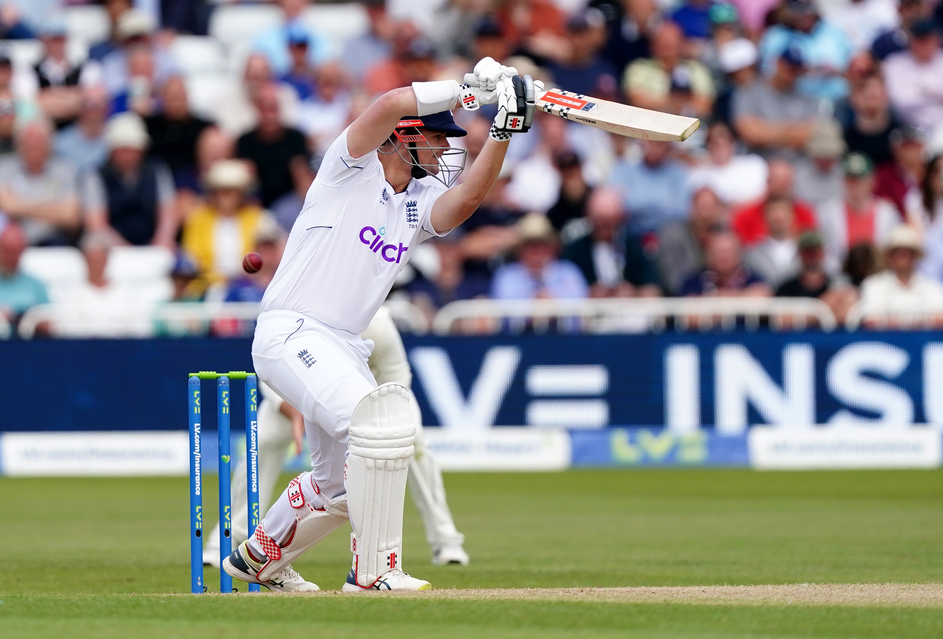 Alex Lees was dismissed for 67 (Mike Egerton/PA)