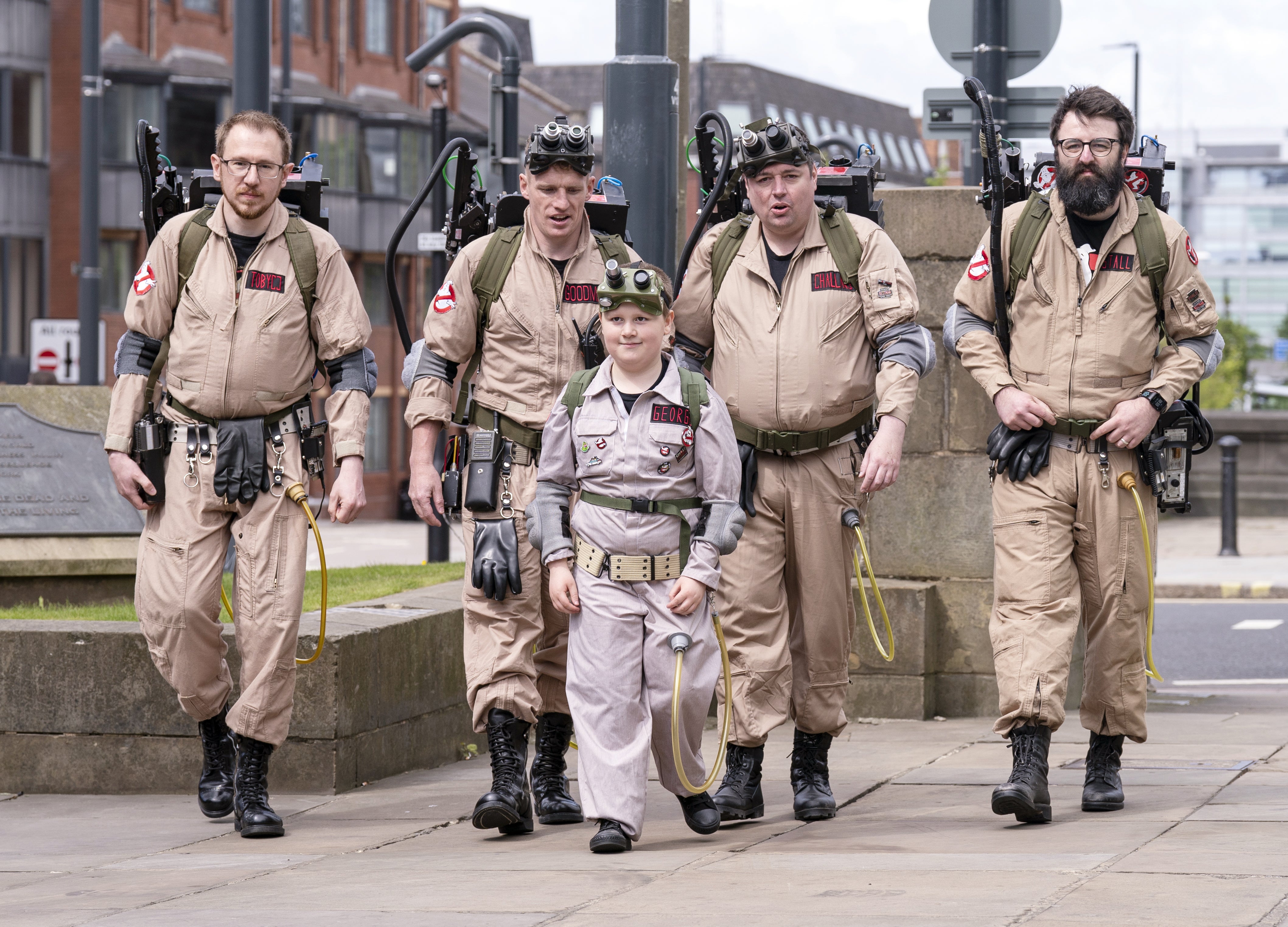 Ghostbusters superfan George Hinkins, who has a serious heart condition, makes his way to search Leeds Central Library for ‘ghosts’ (Danny Lawson/PA)