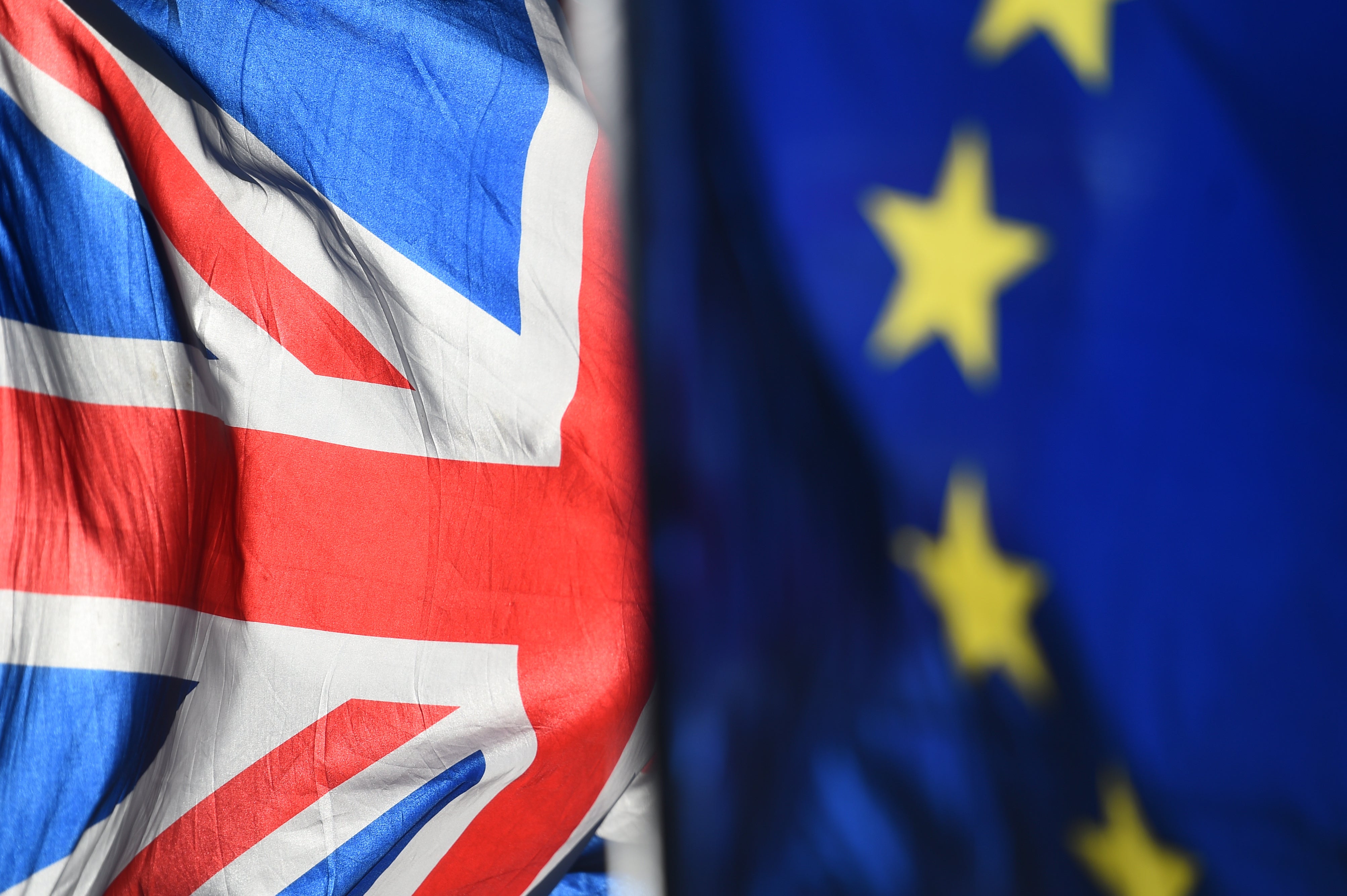 Union flag and EU flag (Kirsty O’Connor/PA)