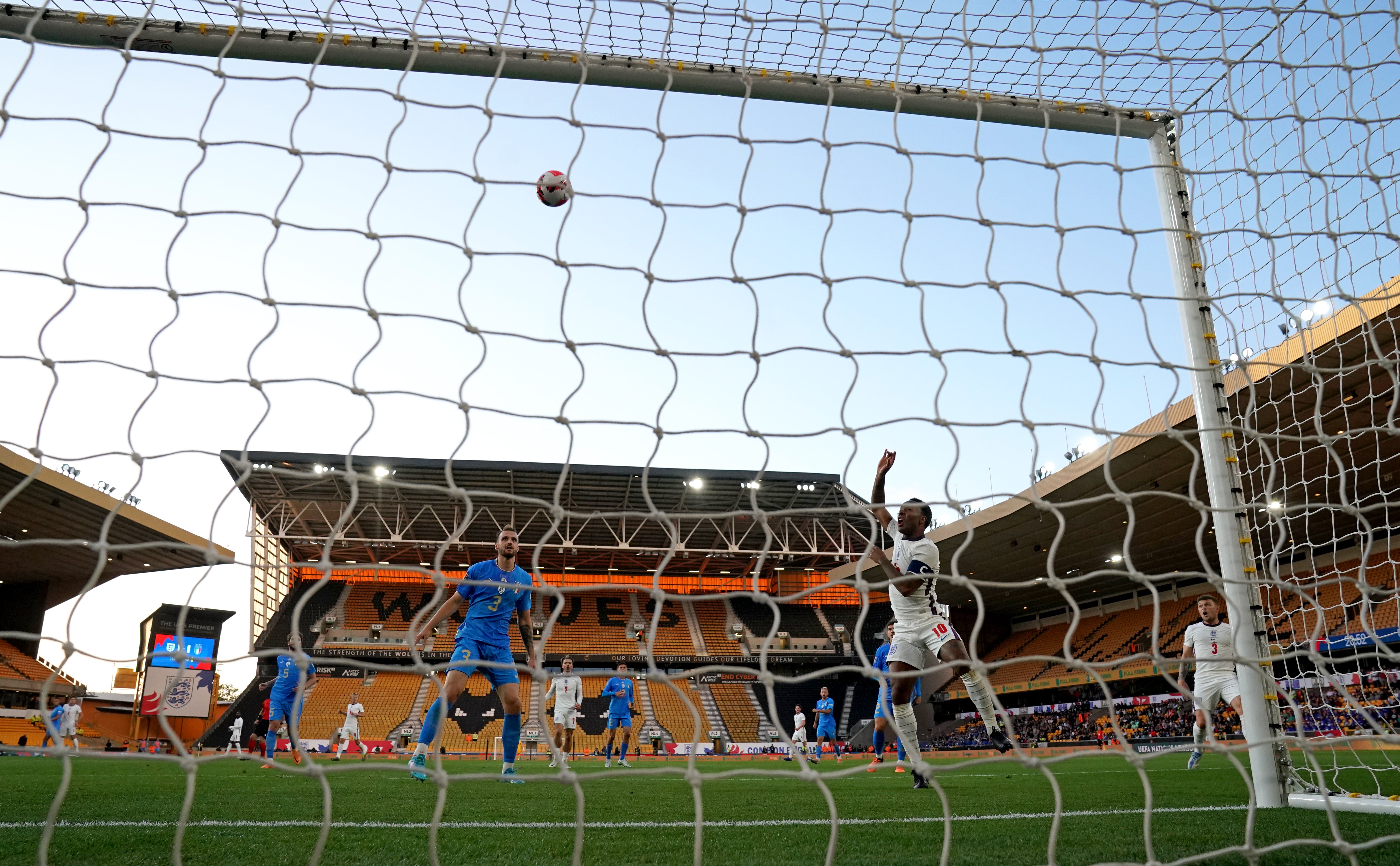 Raheem Sterling missed a golden chance against Italy (Nick Potts/PA).