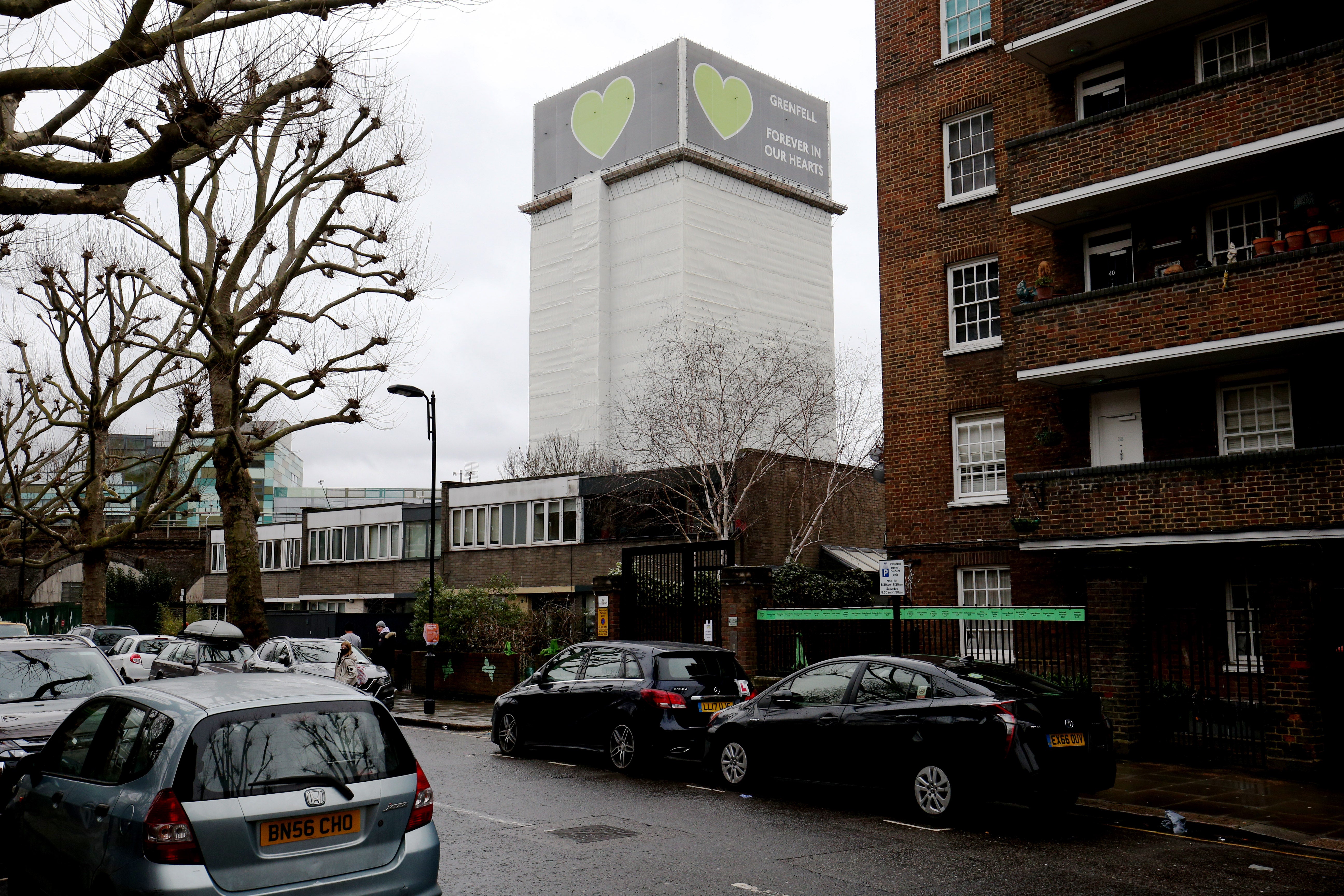 The Grenfell Tower as seen from Silchester Road. File photo (PA)