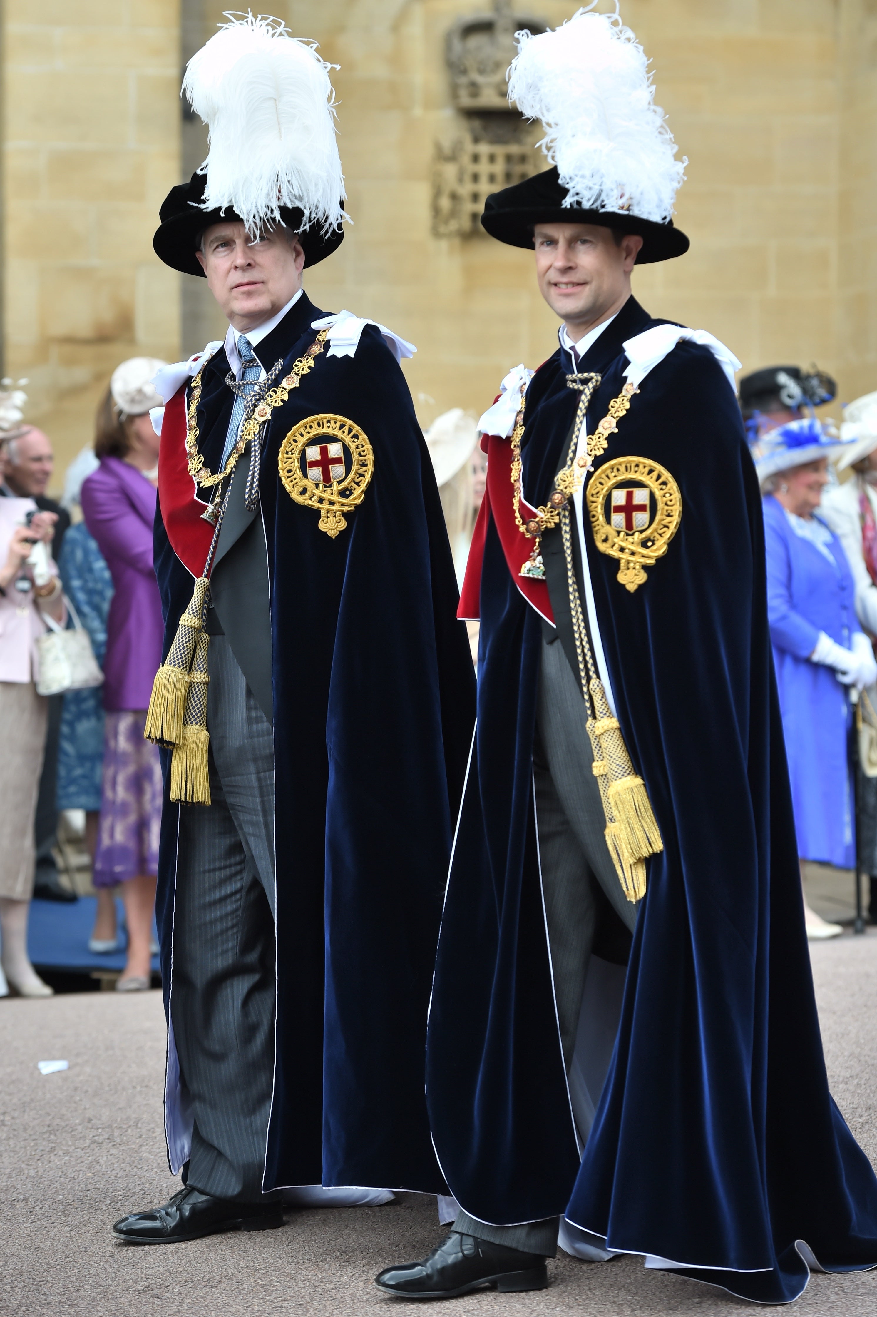 The Duke of York (left) and the Earl of Wessex at a previous Order of the Garter Service