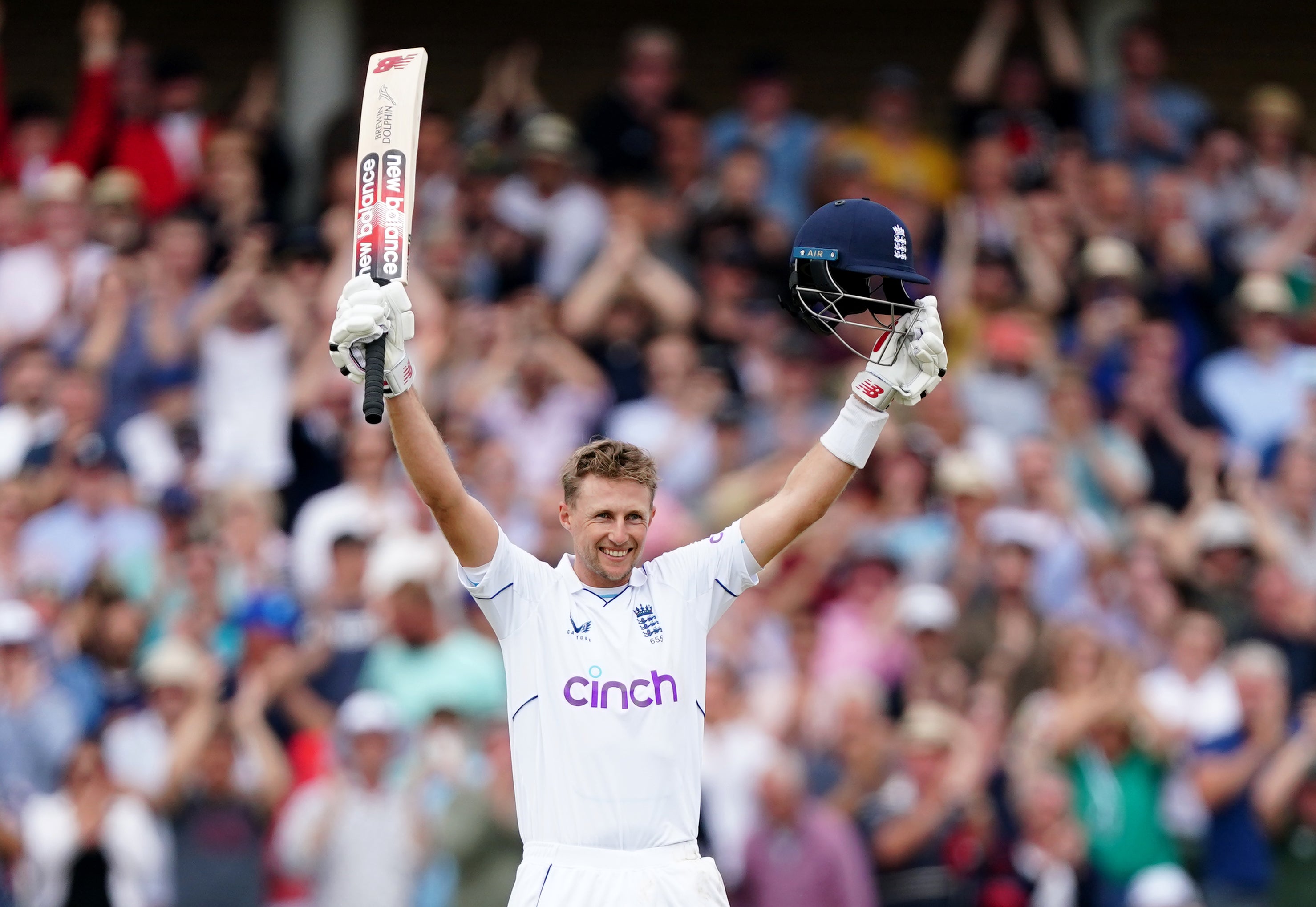 Joe Root scored his 27th Test century against New Zealand at Trent Bridge, equal to Virat Kohli and Steve Smith (Mike Egerton/PA)