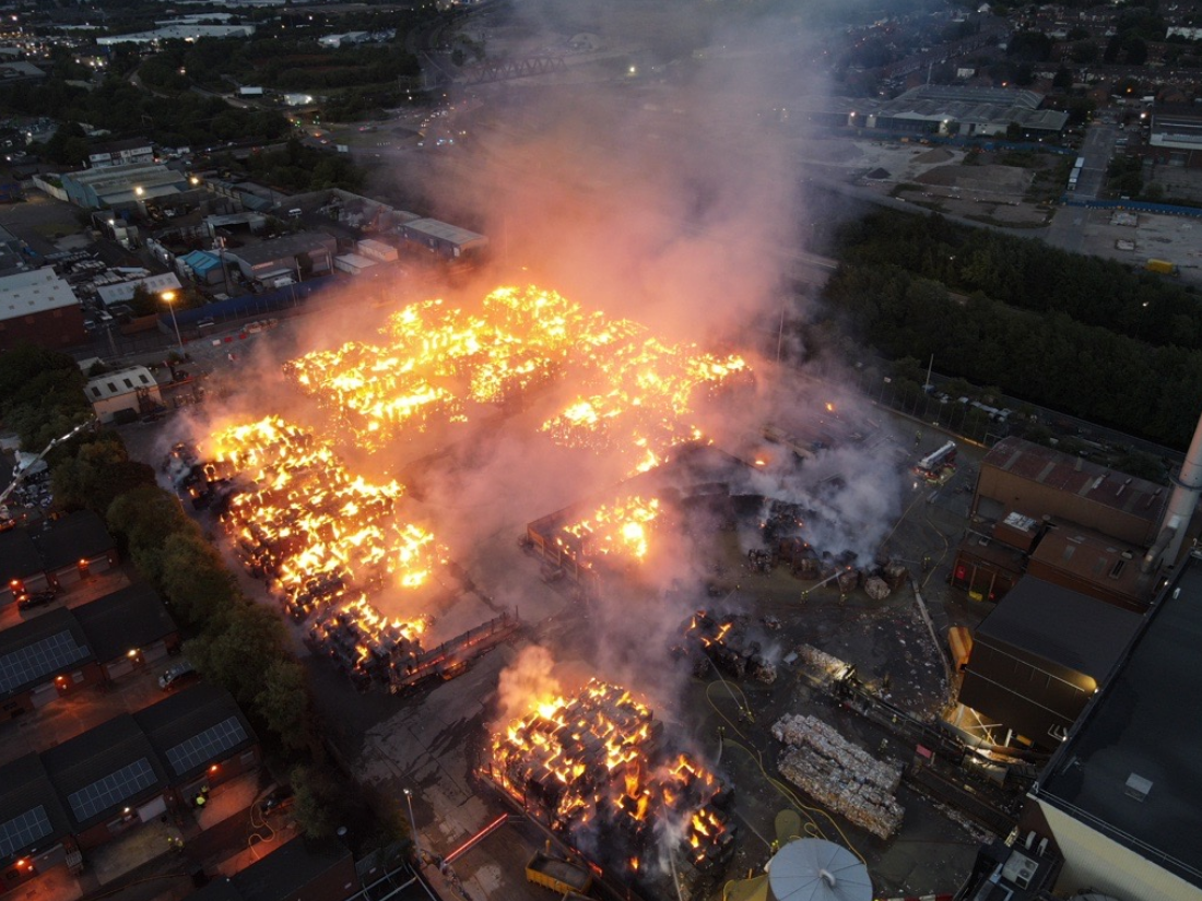 A large blaze has surged through a packaging plant in a major incident in Birmingham