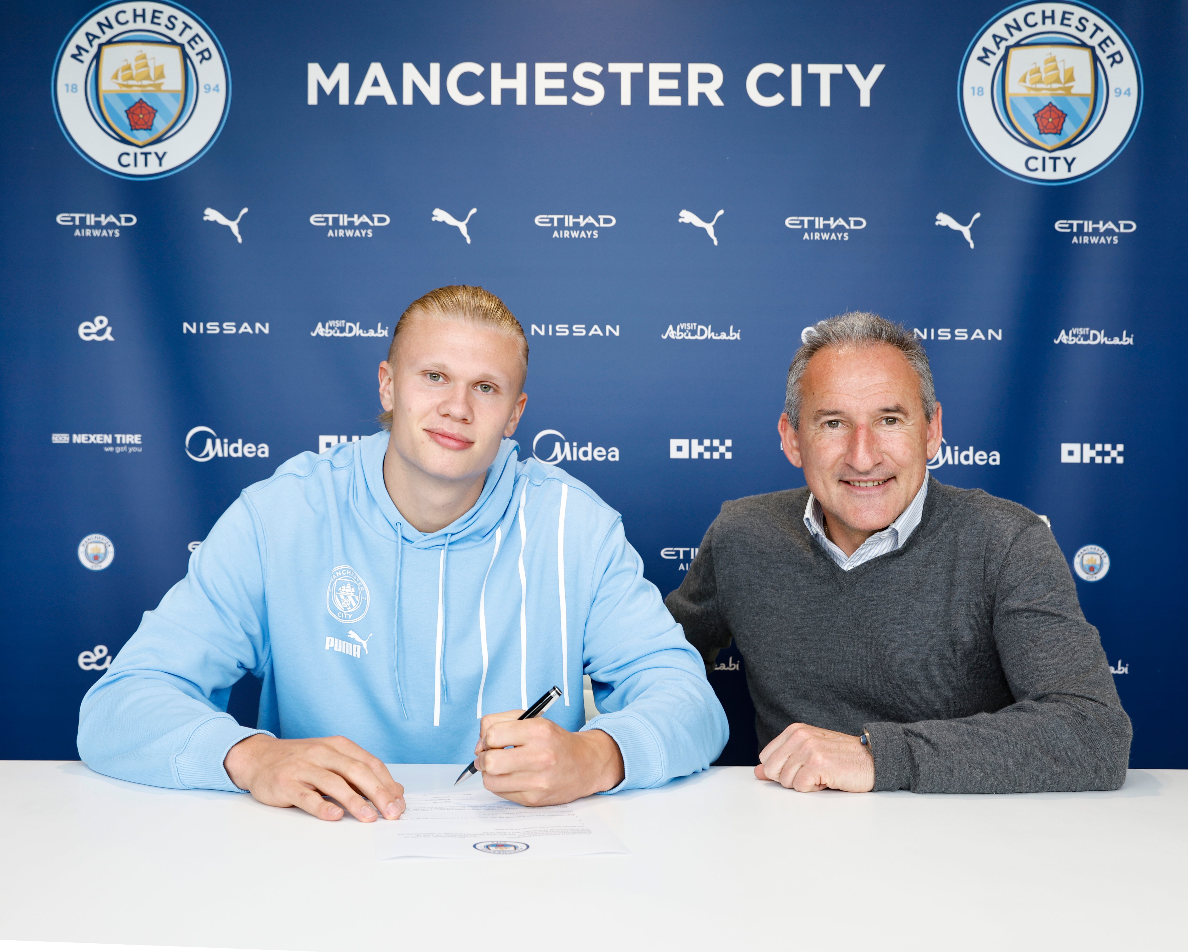 Haaland and City’s director of football Txiki Begiristain