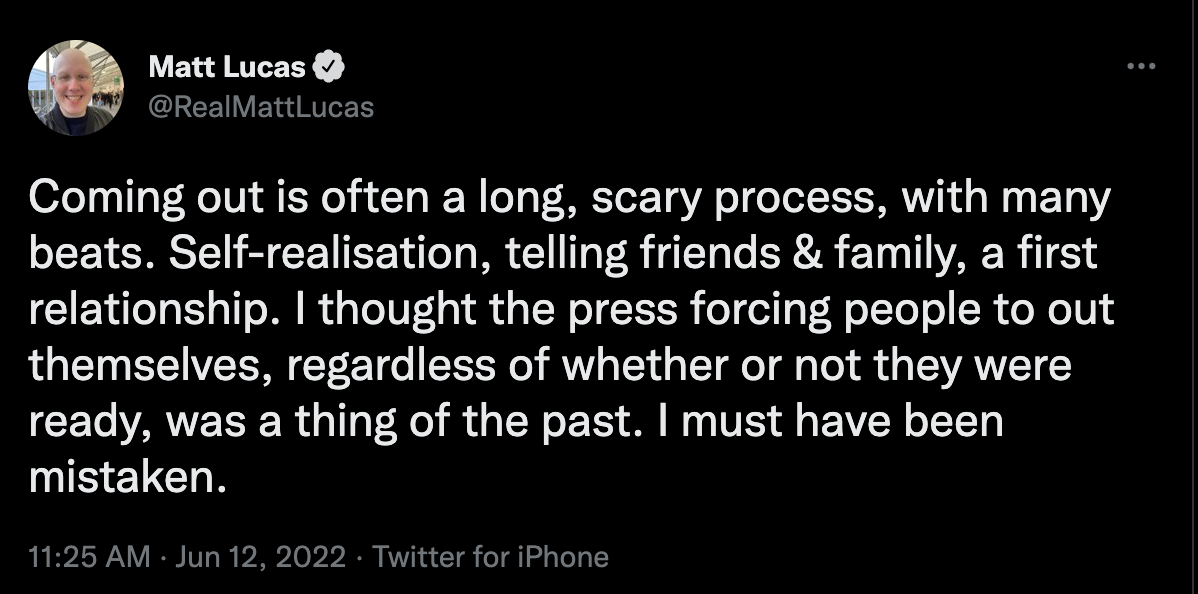 Matt Lucas defended Rebel Wilson on Twitter