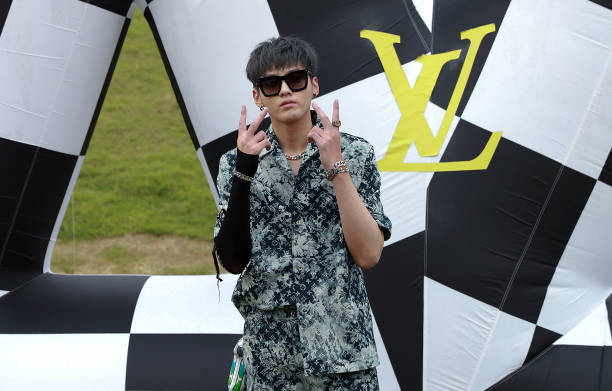 File Singer Kris Wu attends Louis Vuitton S/S21 Men's Collection event at Shanghai Tank Art Park on 6 August 2020