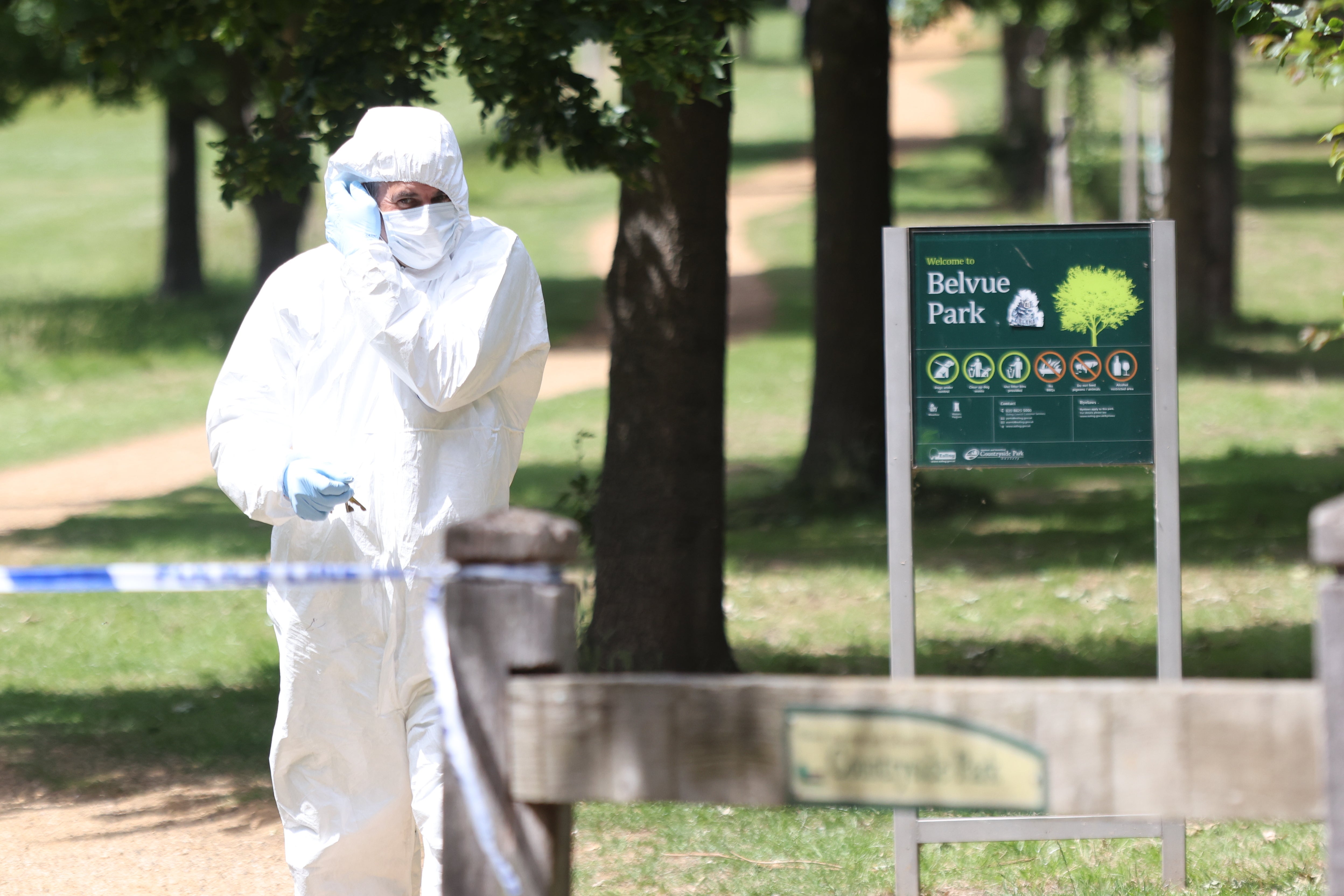 Belvue Park was closed off while officers investigated