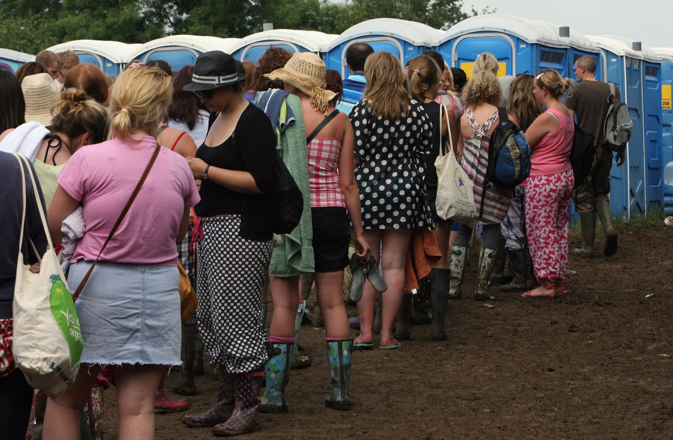 The toilets at Glastonbury are quite an experience