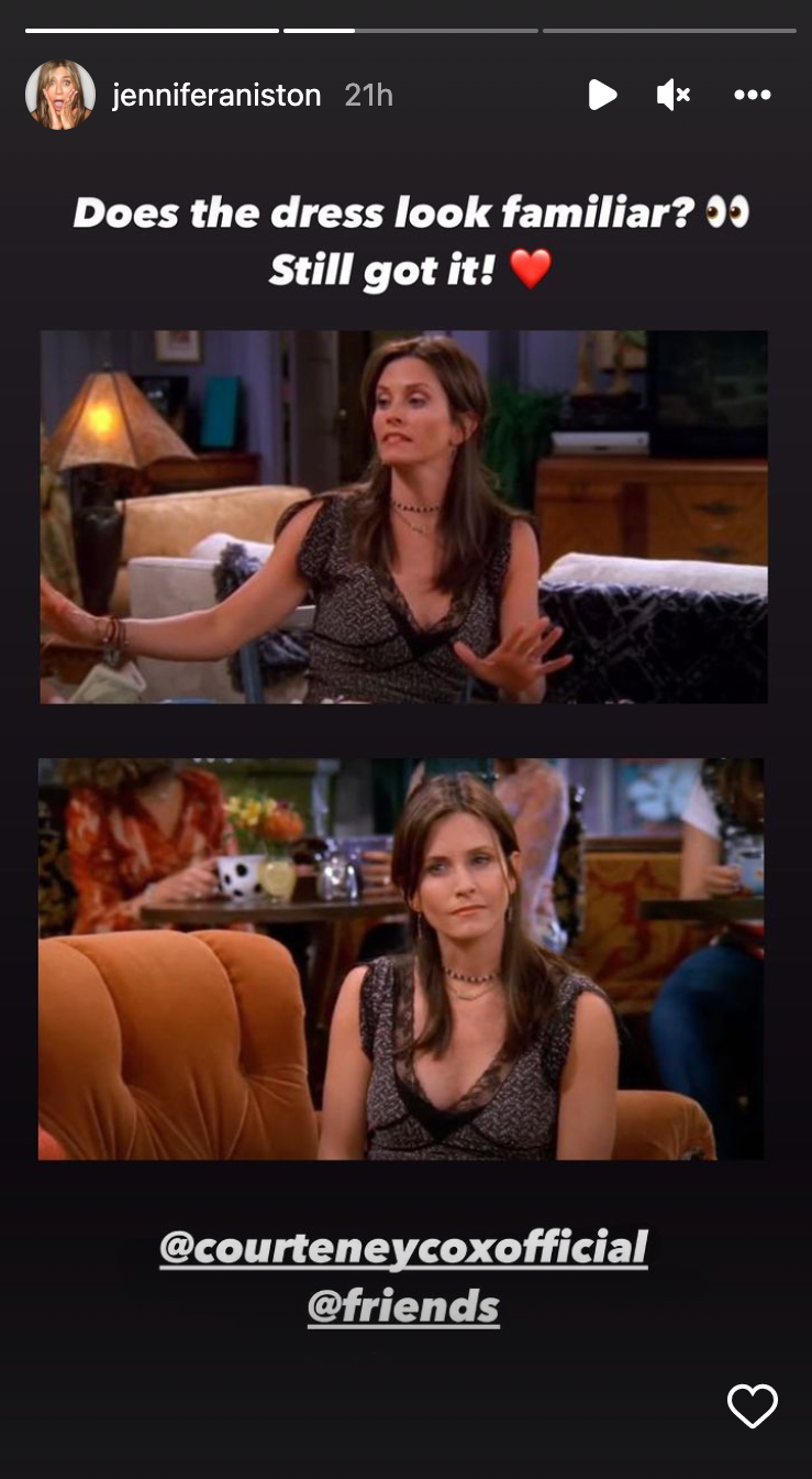 Jennifer Aniston wears Monica Gellar’s dress from ‘Friends’ almost 20 years later