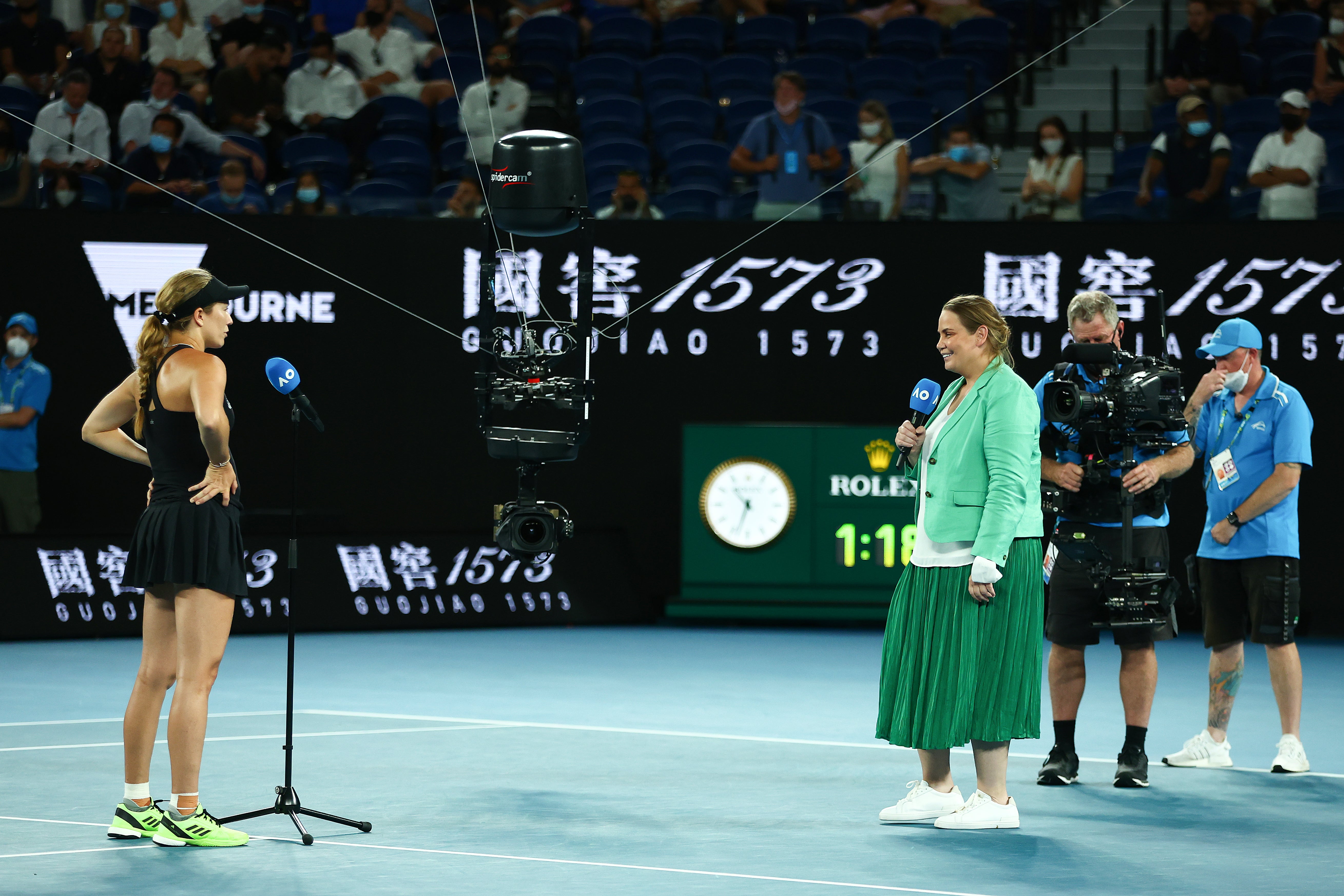 Jelena Dokic interviews Danielle Collins after the Australian Open 2022 semi-finals