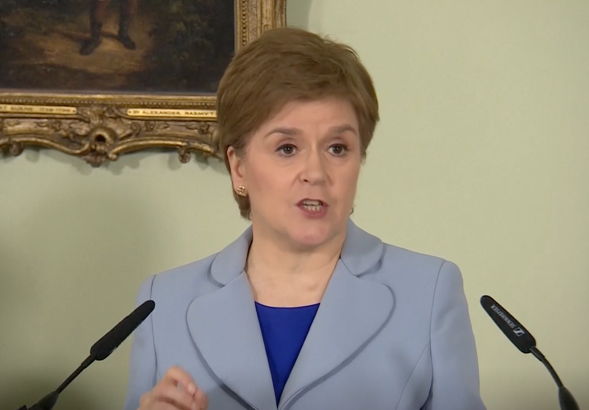 SNP leader Nicola Sturgeon spoke of her gratitude to those who had grounded the flight