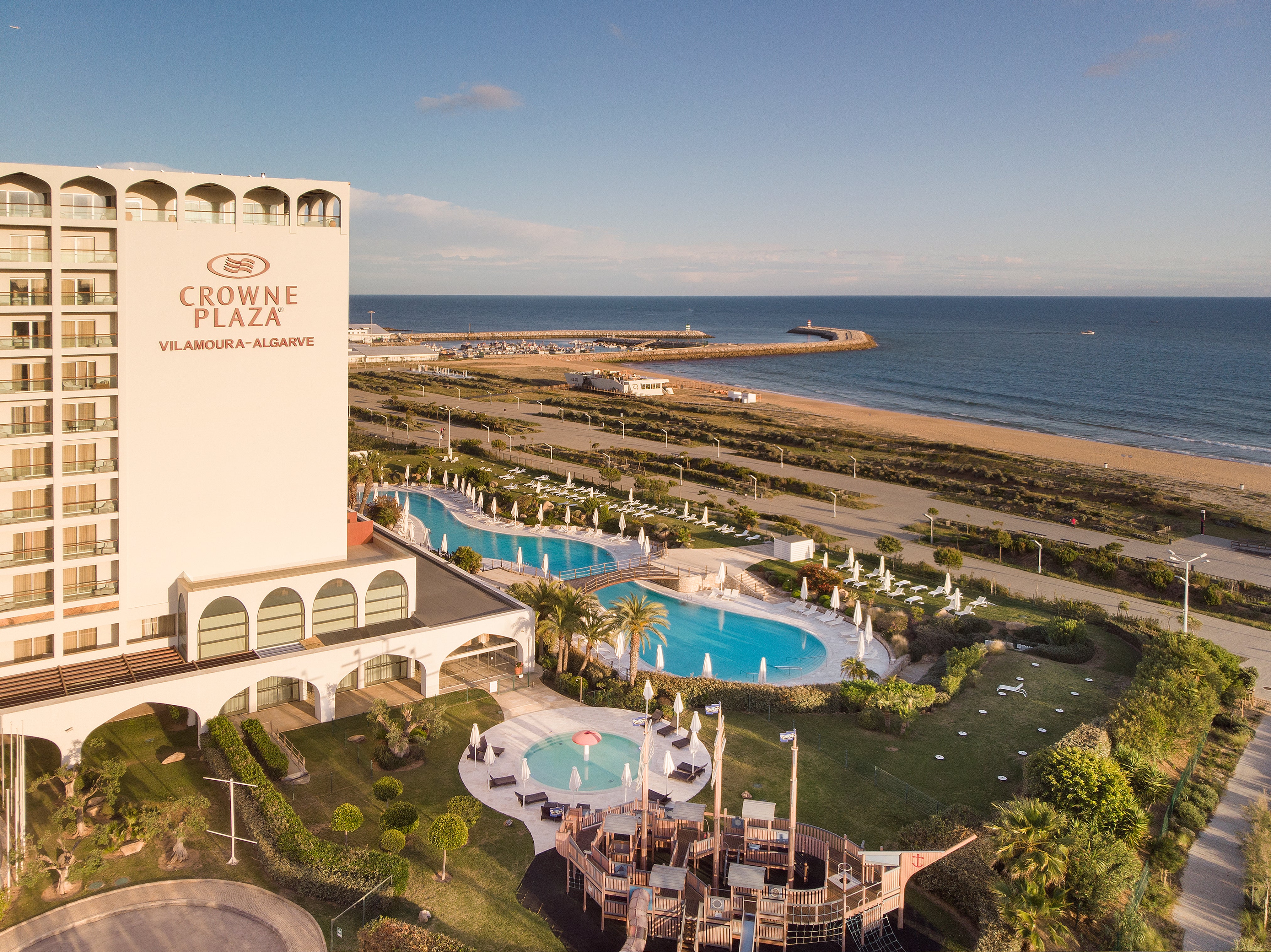 Enjoy private balconies with incredible sea views at Crowne Plaza Vilamoura in the Algarve