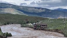 Record flooding washes out roads and forces closure of Yellowstone National Park