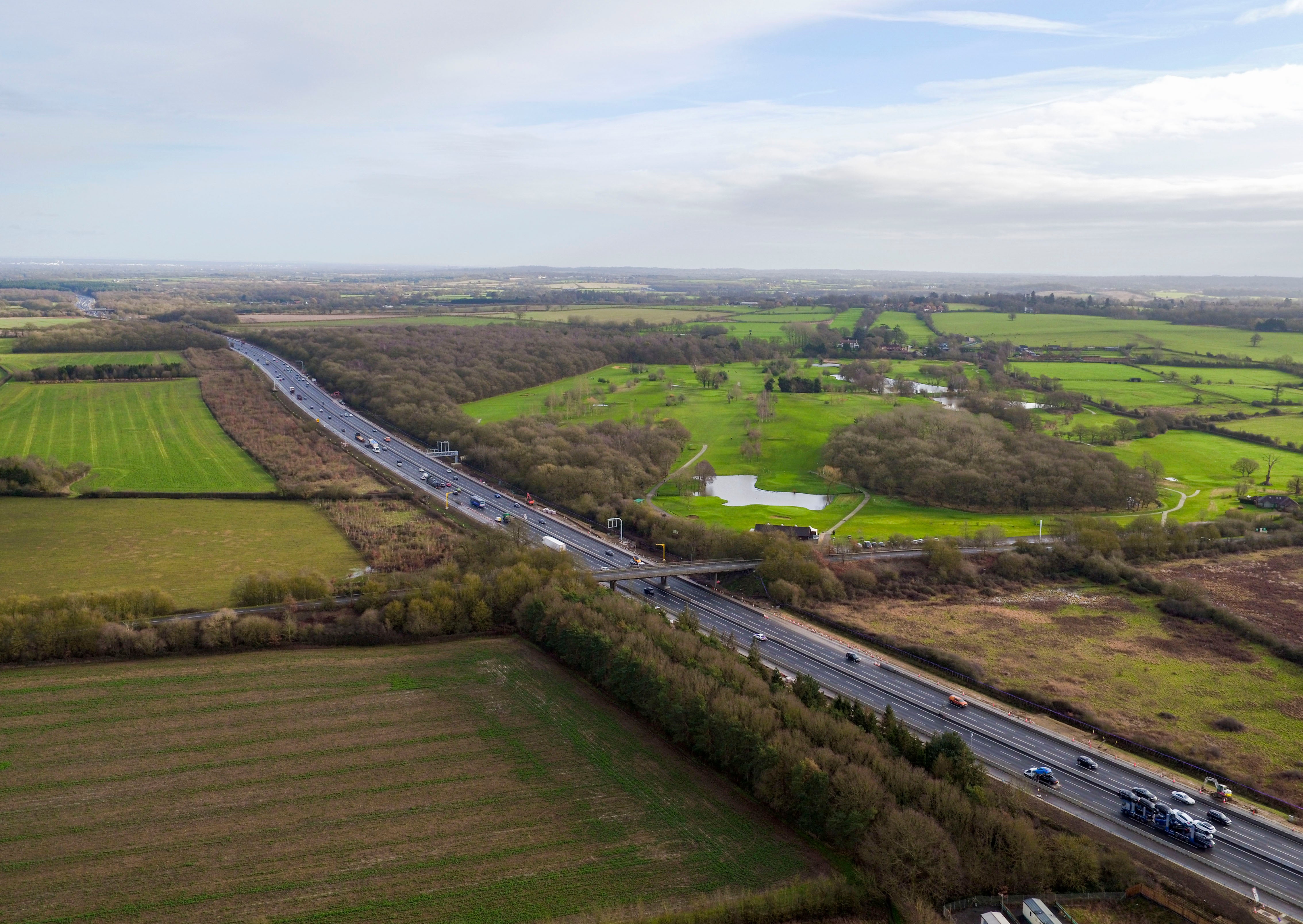 A view of a motorway. Crash for cash gangs are spreading out and targeting people in towns and sometimes even rural villages, the Insurance Fraud Bureau is warning (Steve Parsons/PA)