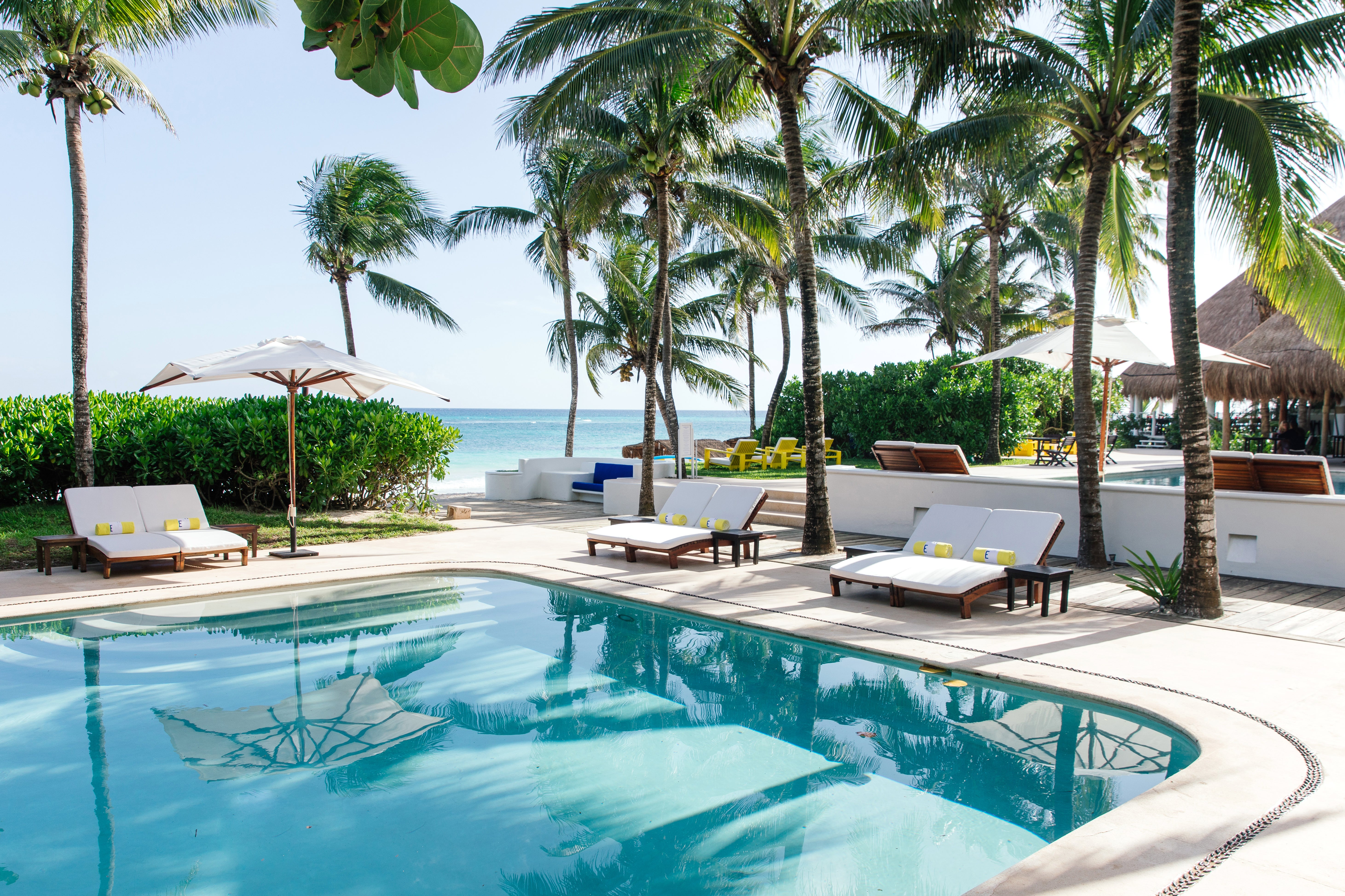 Guests can choose between pool and sea for their water fix