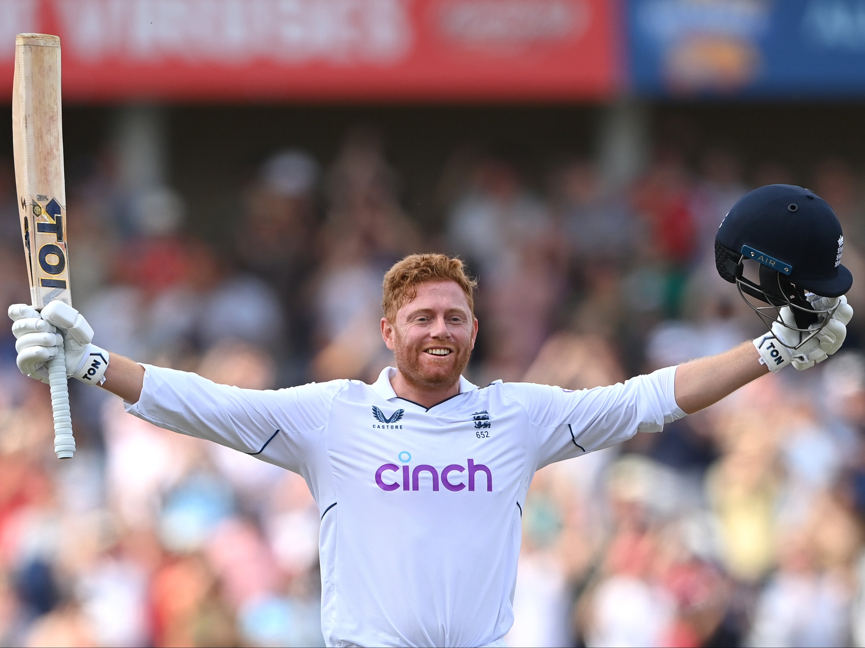 The Yorkshireman hit 14 fours and seven sixes in a staggering 77-ball hundred