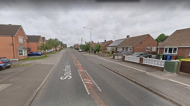 Southwell Road East where Linda Davis was hit by an e-scooter on the pavement