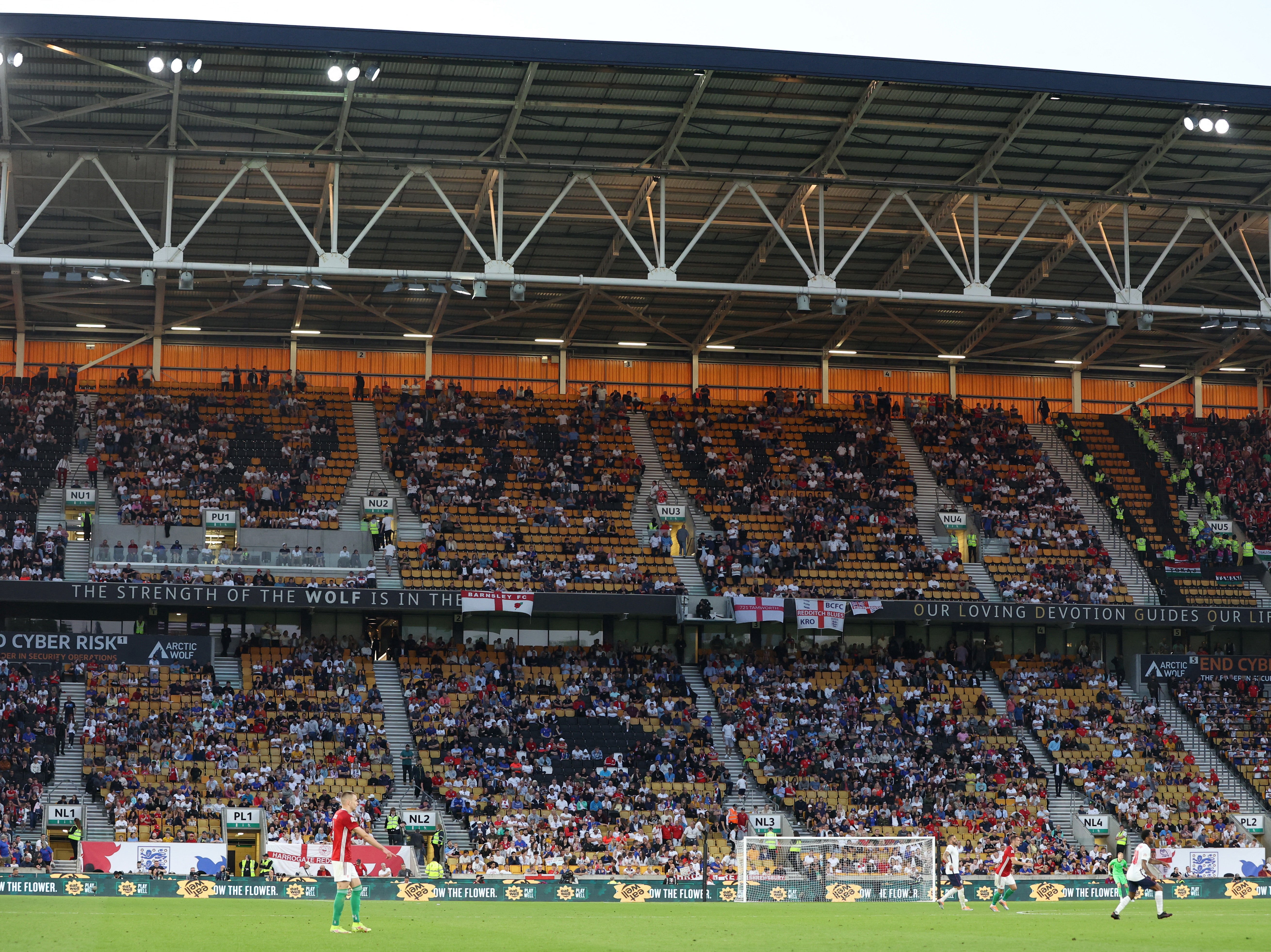 Four men have been arrested the attack before England’s Nations League match against Hungary