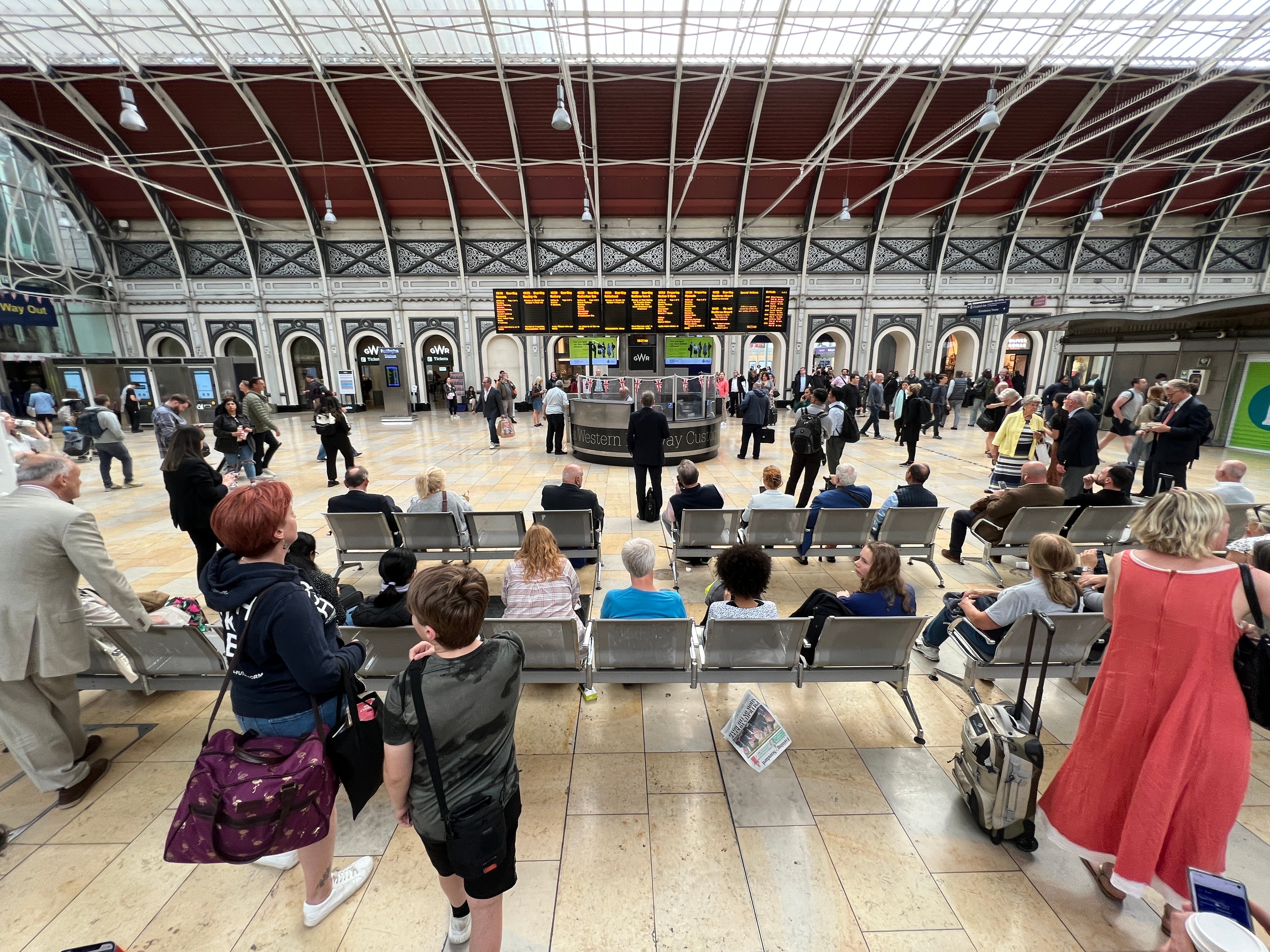 Going places? London Paddington station, which will continue to run some trains during the forthcoming rail strikes