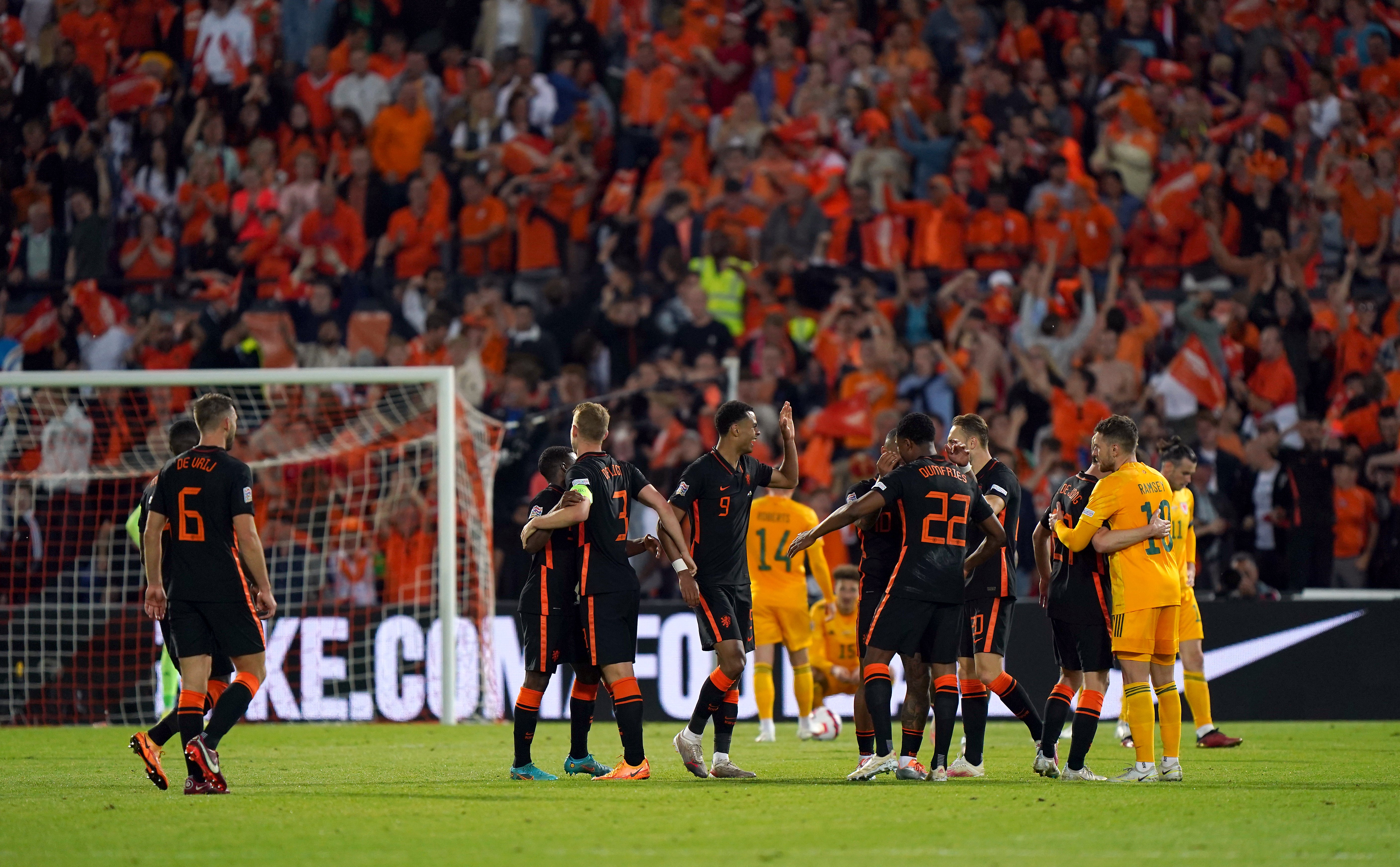 Holland secured another late win over Wales in Rotterdam (Tim Goode/PA)