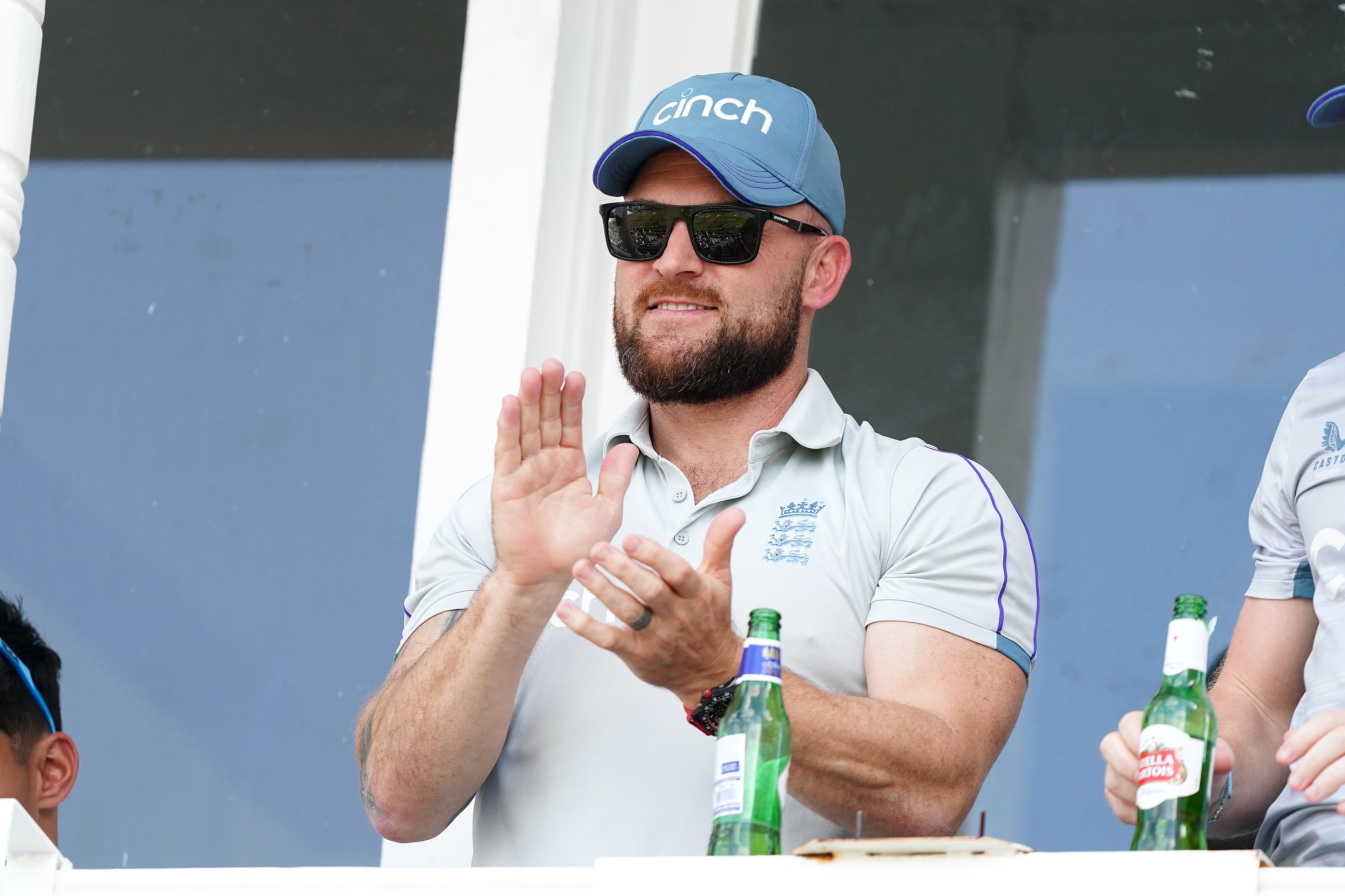 Brendon McCullum enjoys England’s remarkable win at Trent Bridge (Mike Egerton/PA)