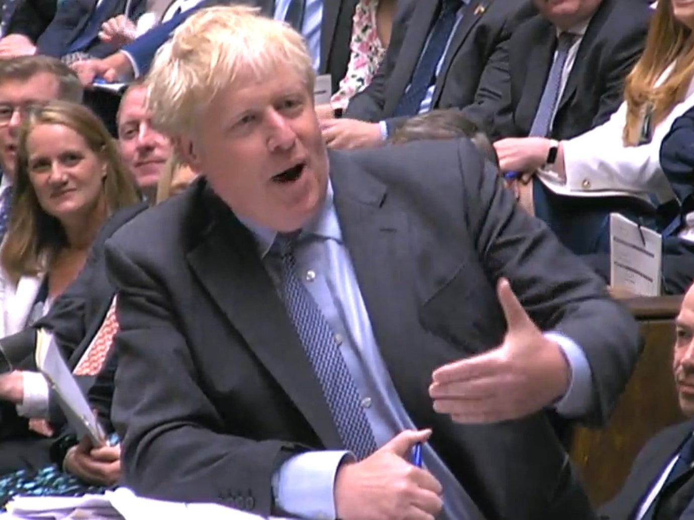 Boris Johnson claimed the Labour leader had a “sphinx-like silence about the RMT’ strikes